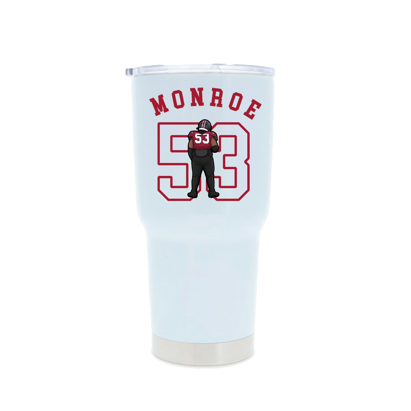 30oz Stainless Steel Tumbler — Shirsey Arch in White