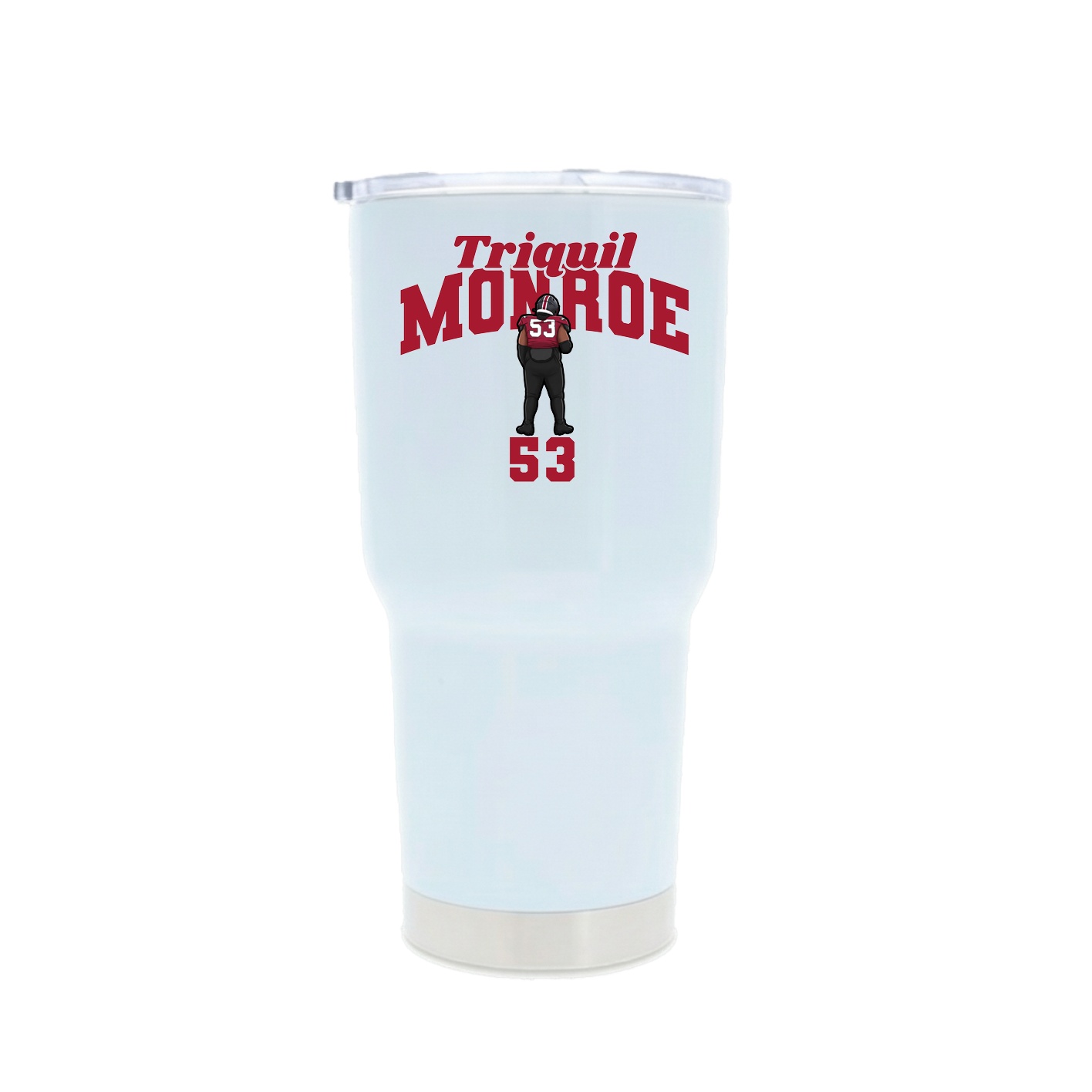 30oz Stainless Steel Tumbler — Signature Arch in White