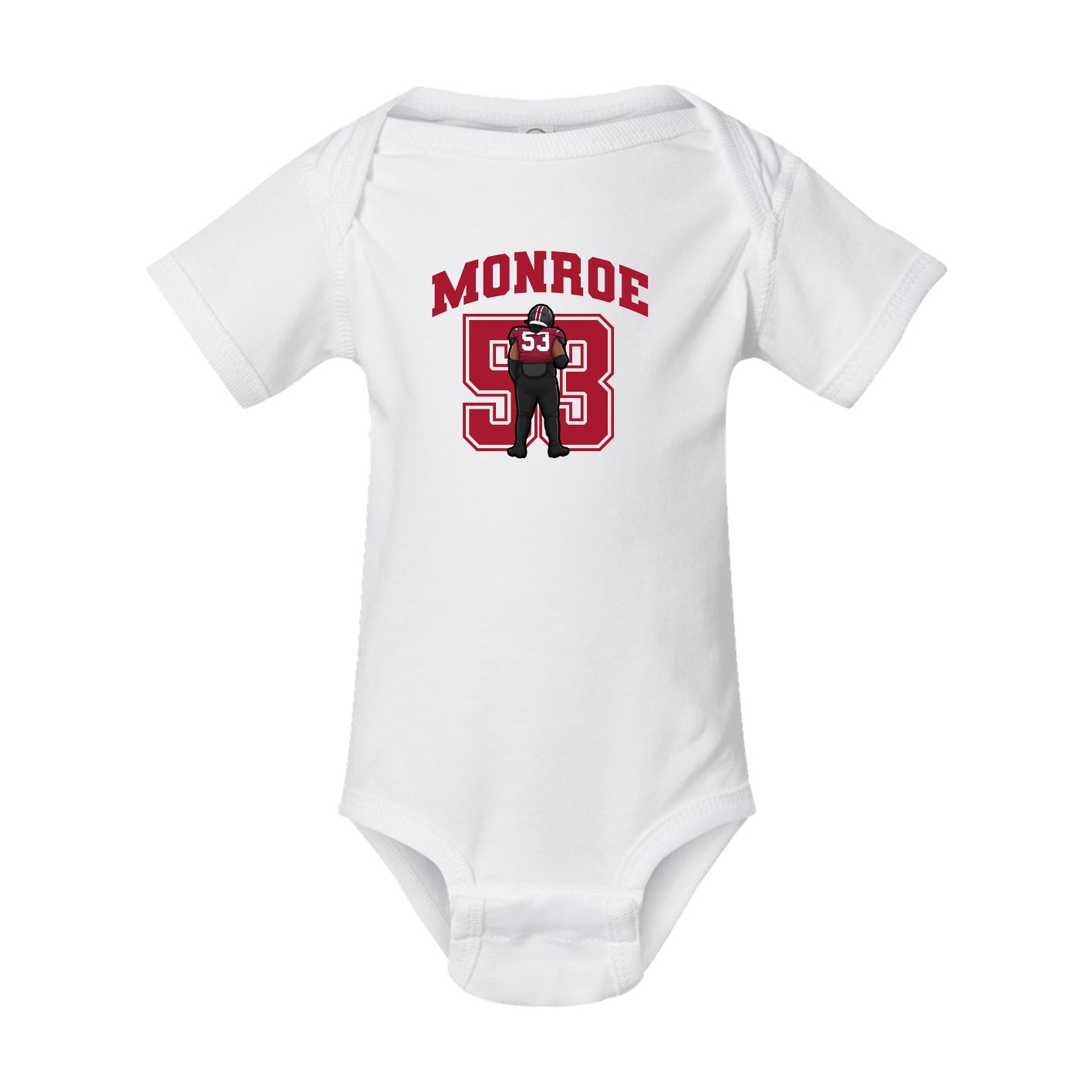 Baby Onesie — Number in White