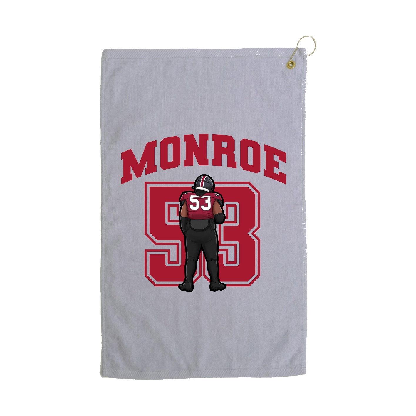 Golf Towel — Number in Grey