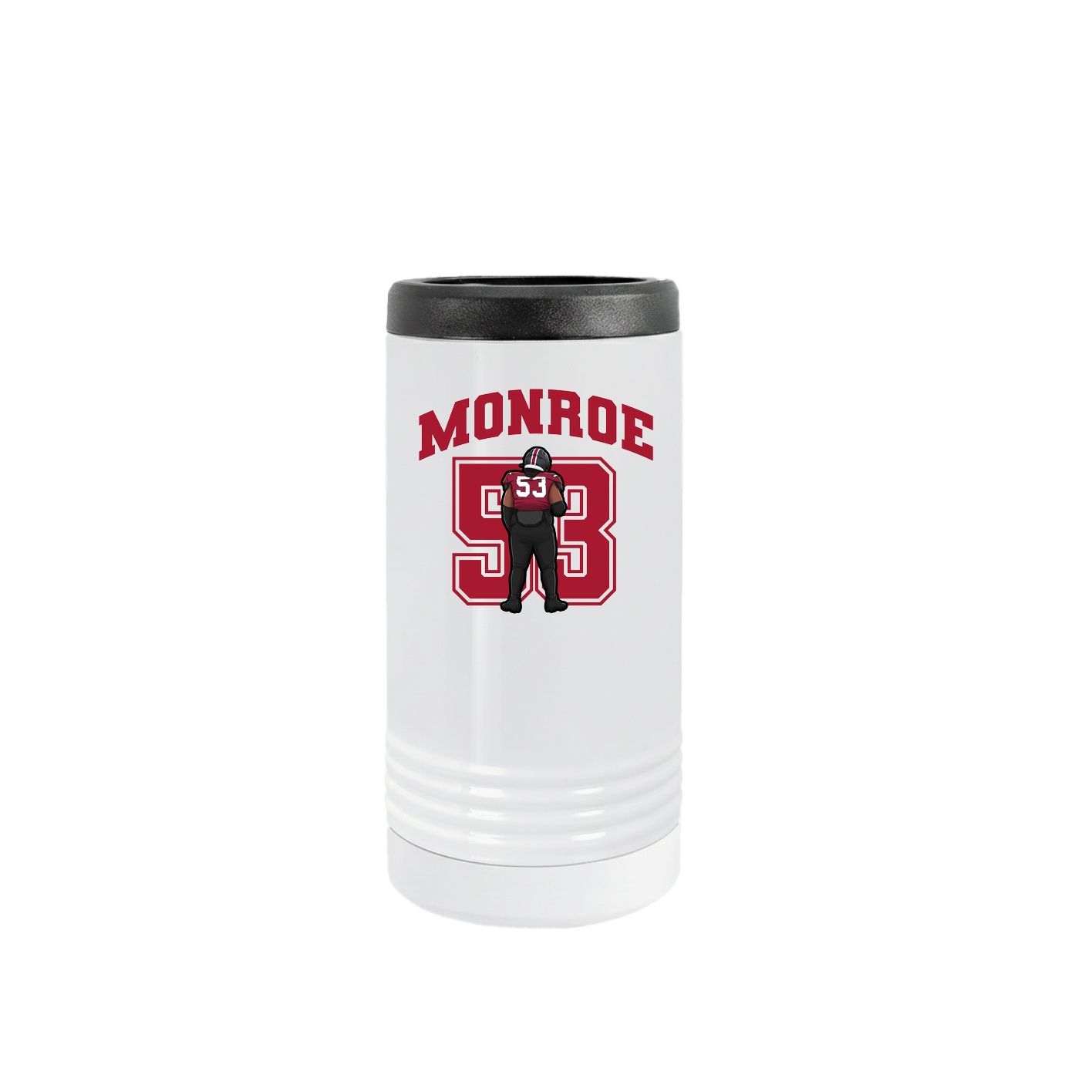 Slim Beverage Holder — Number in White