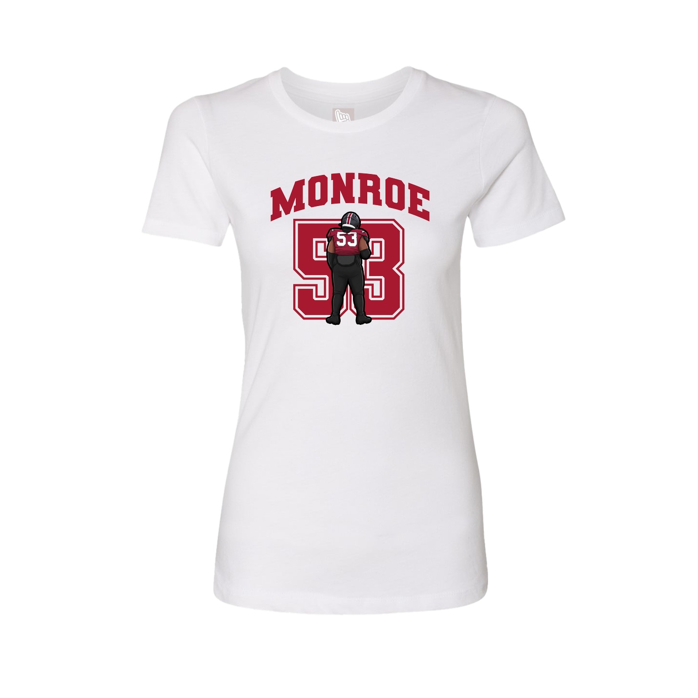 Womens Tee — Number in White