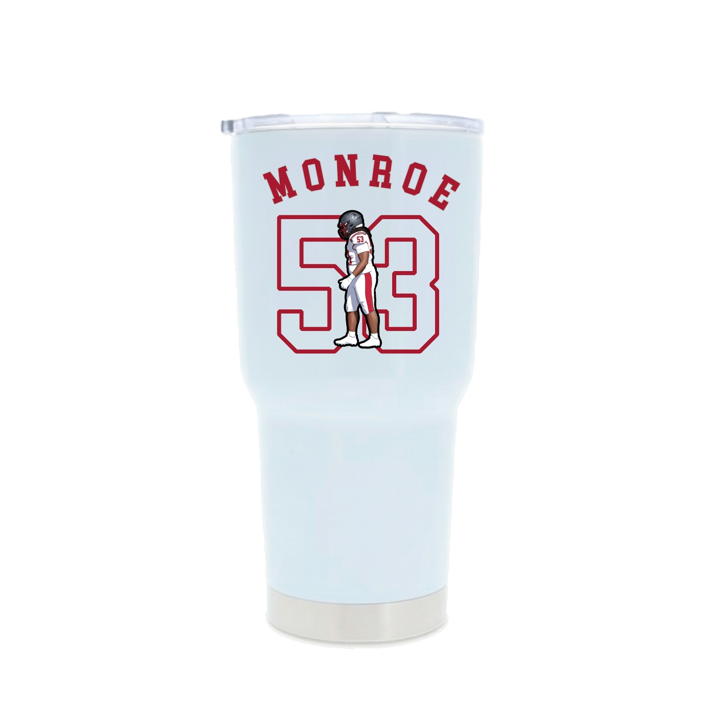 30oz Stainless Steel Tumbler — Shirsey Arch in White