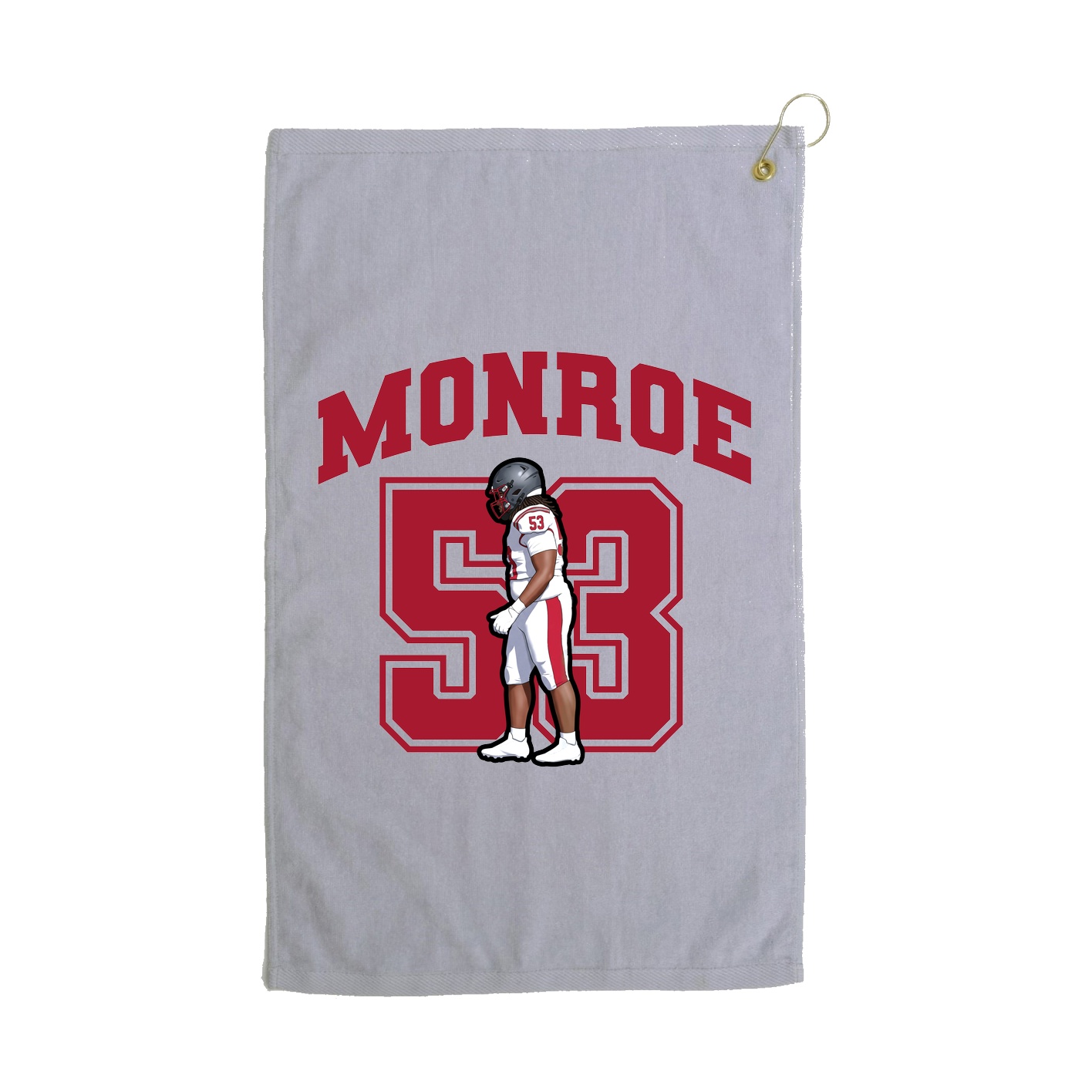 Golf Towel — Number in Grey