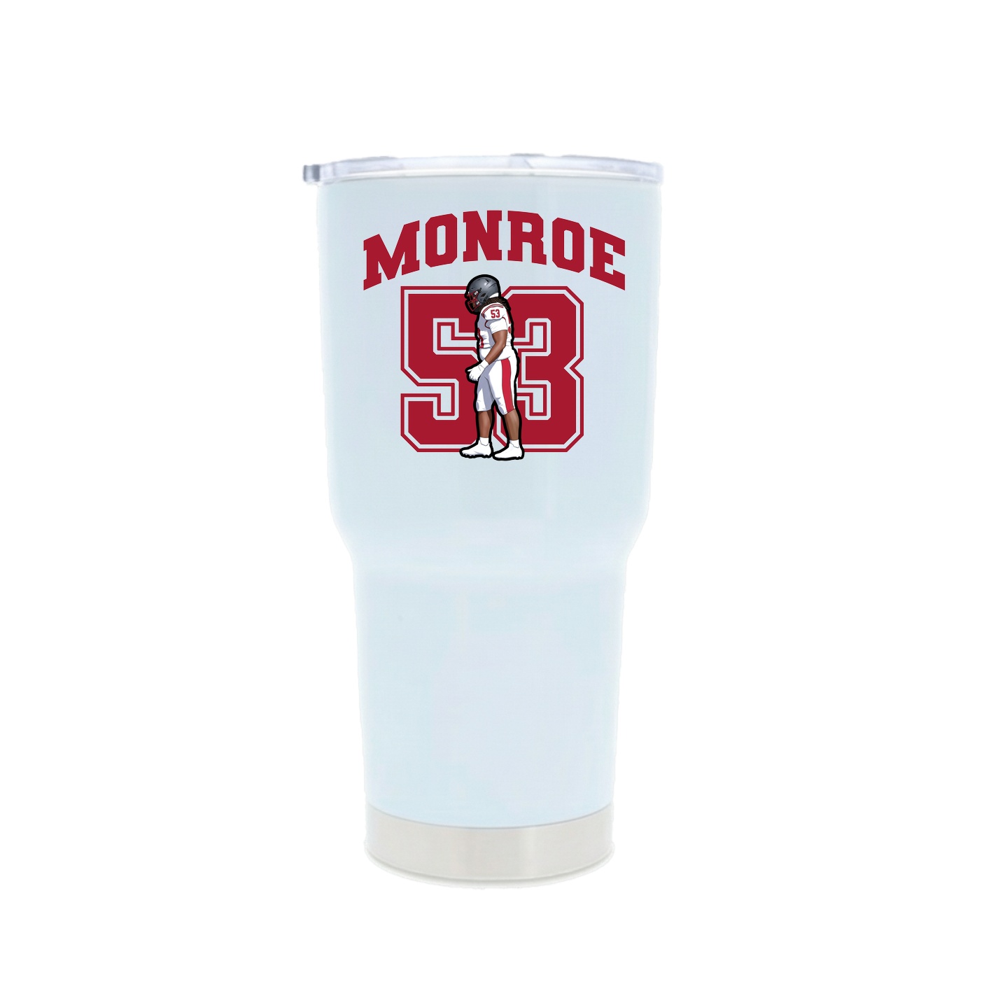 30oz Stainless Steel Tumbler — Number in White