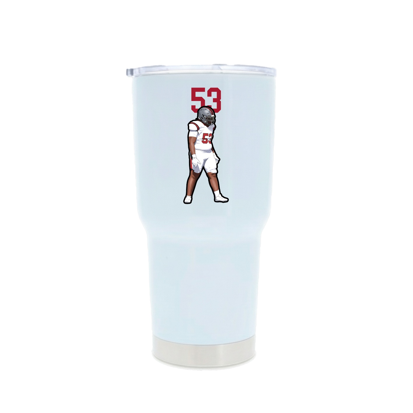30oz Stainless Steel Tumbler — Number Top in White