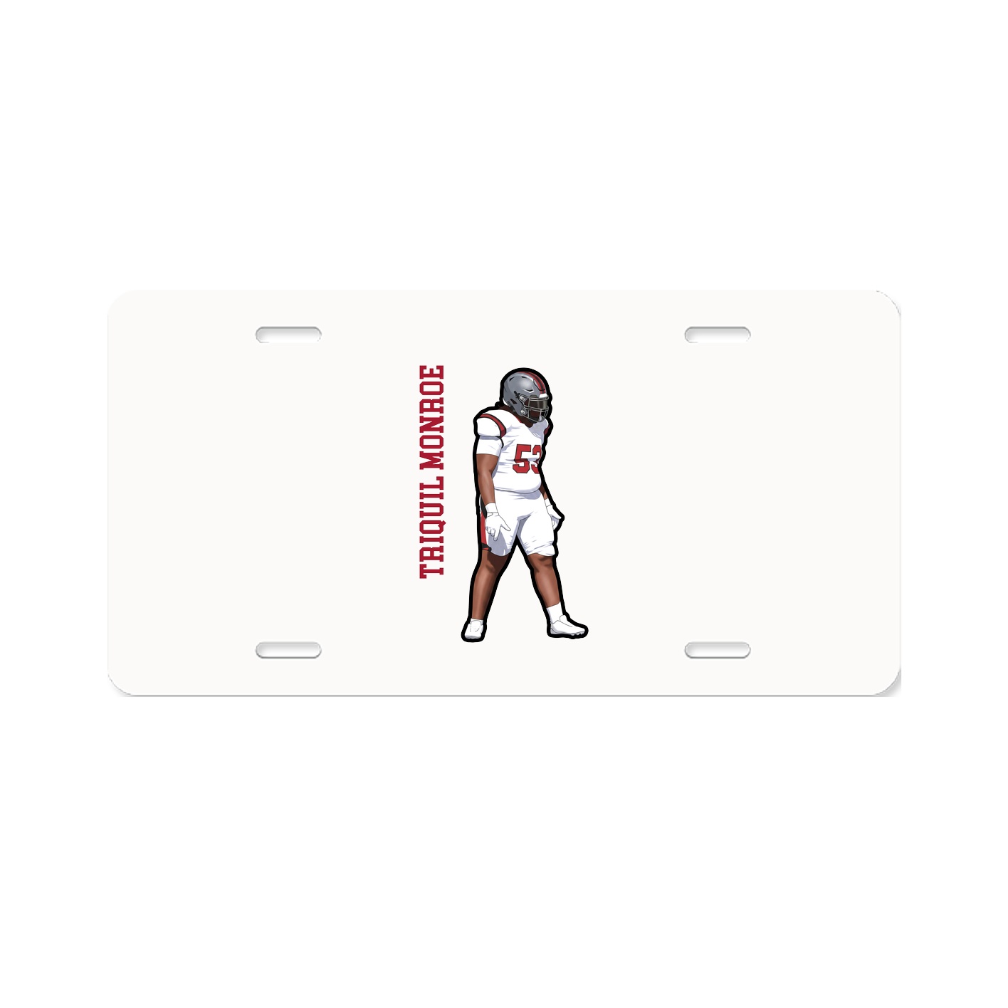 License Plate — Name Vertical in Classic