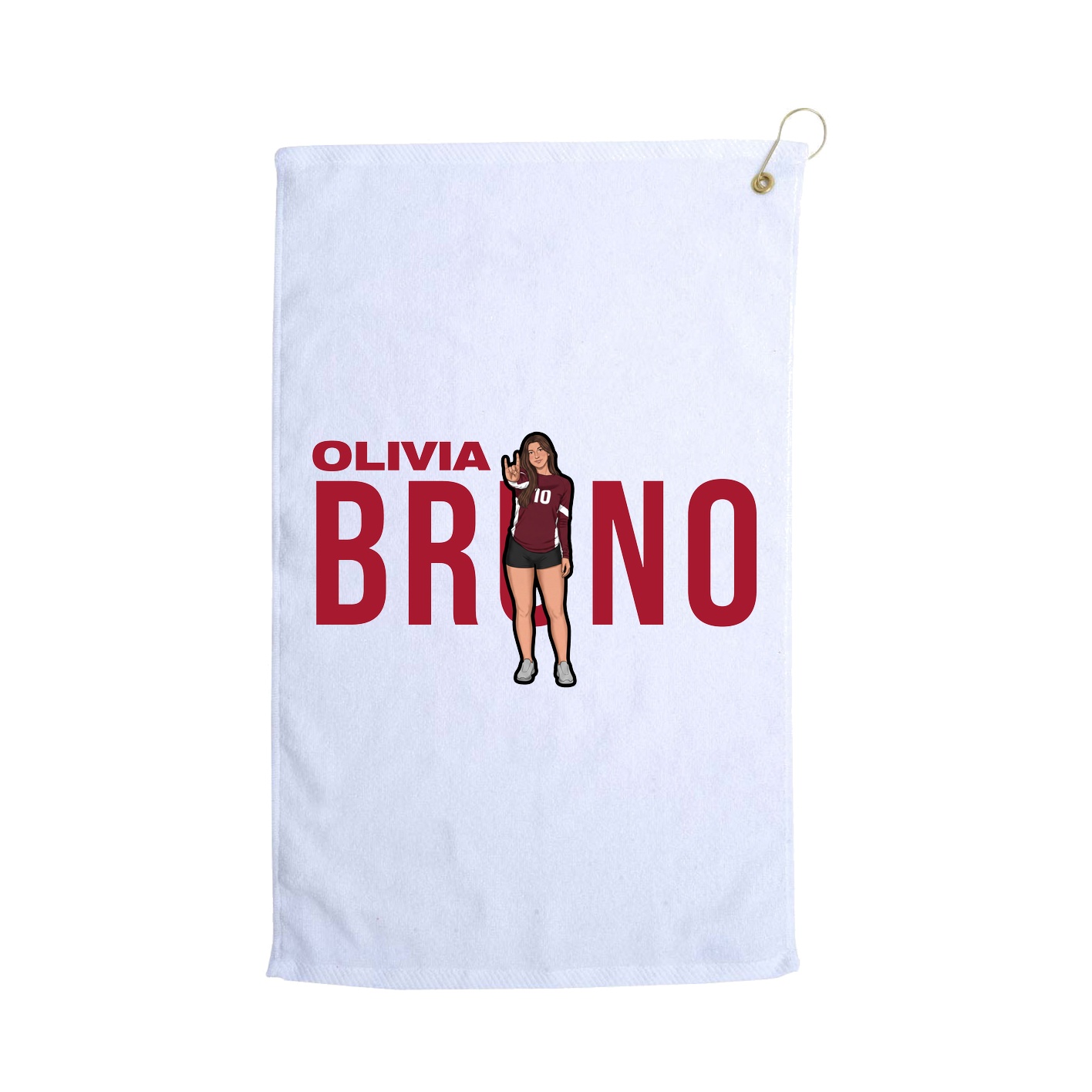 Golf Towel — Player Name in White