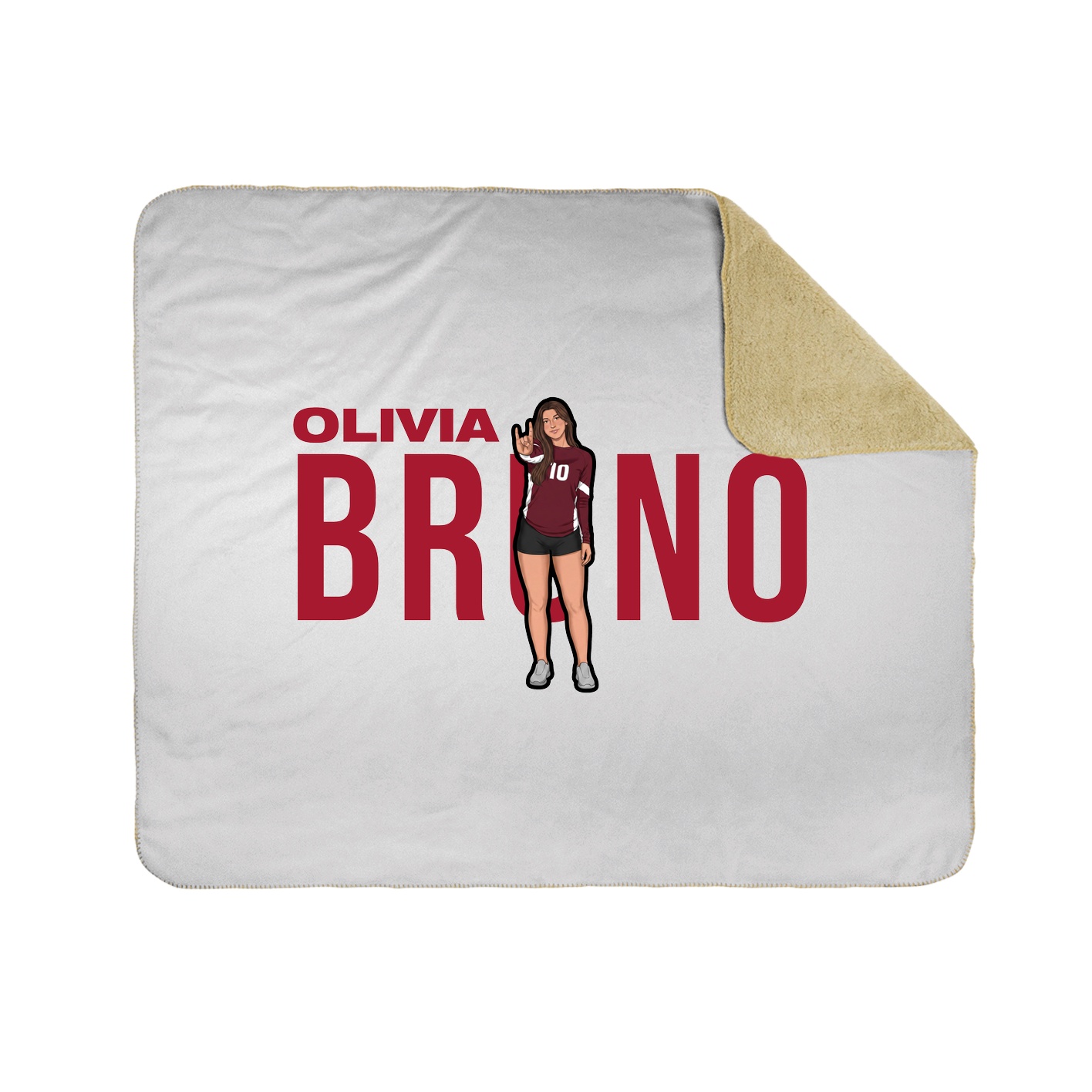 Throw Blanket — Player Name in White