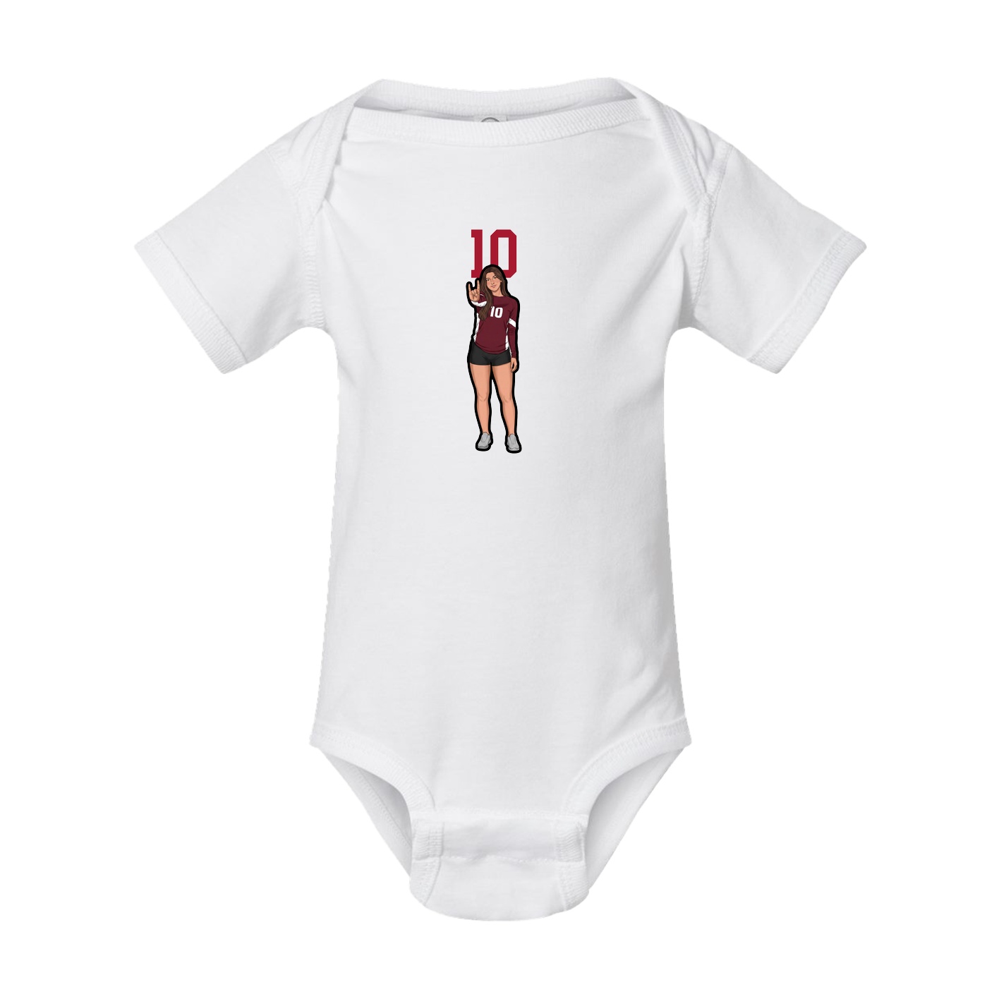Baby Onesie — Number Top in White