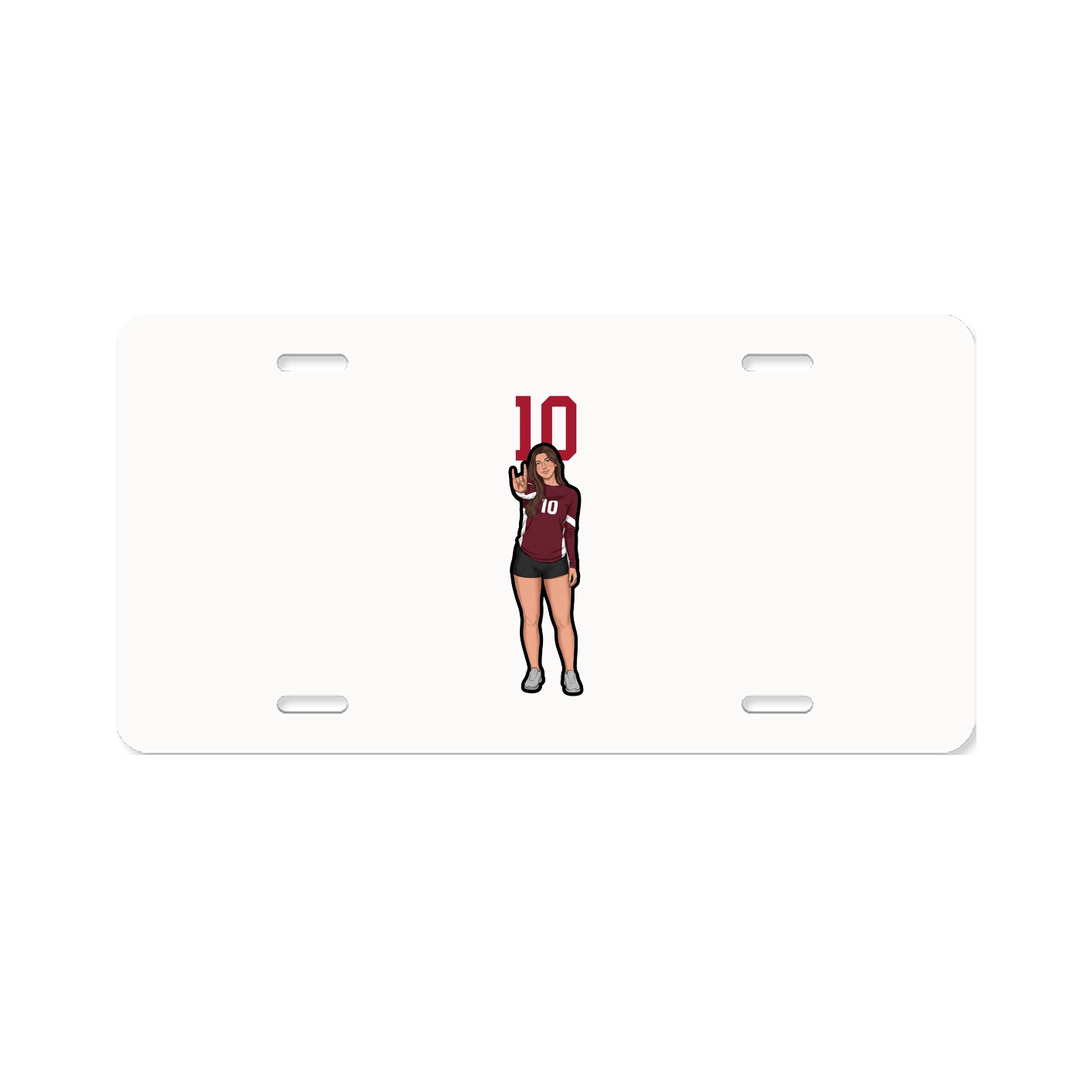 License Plate — Number Top in Classic