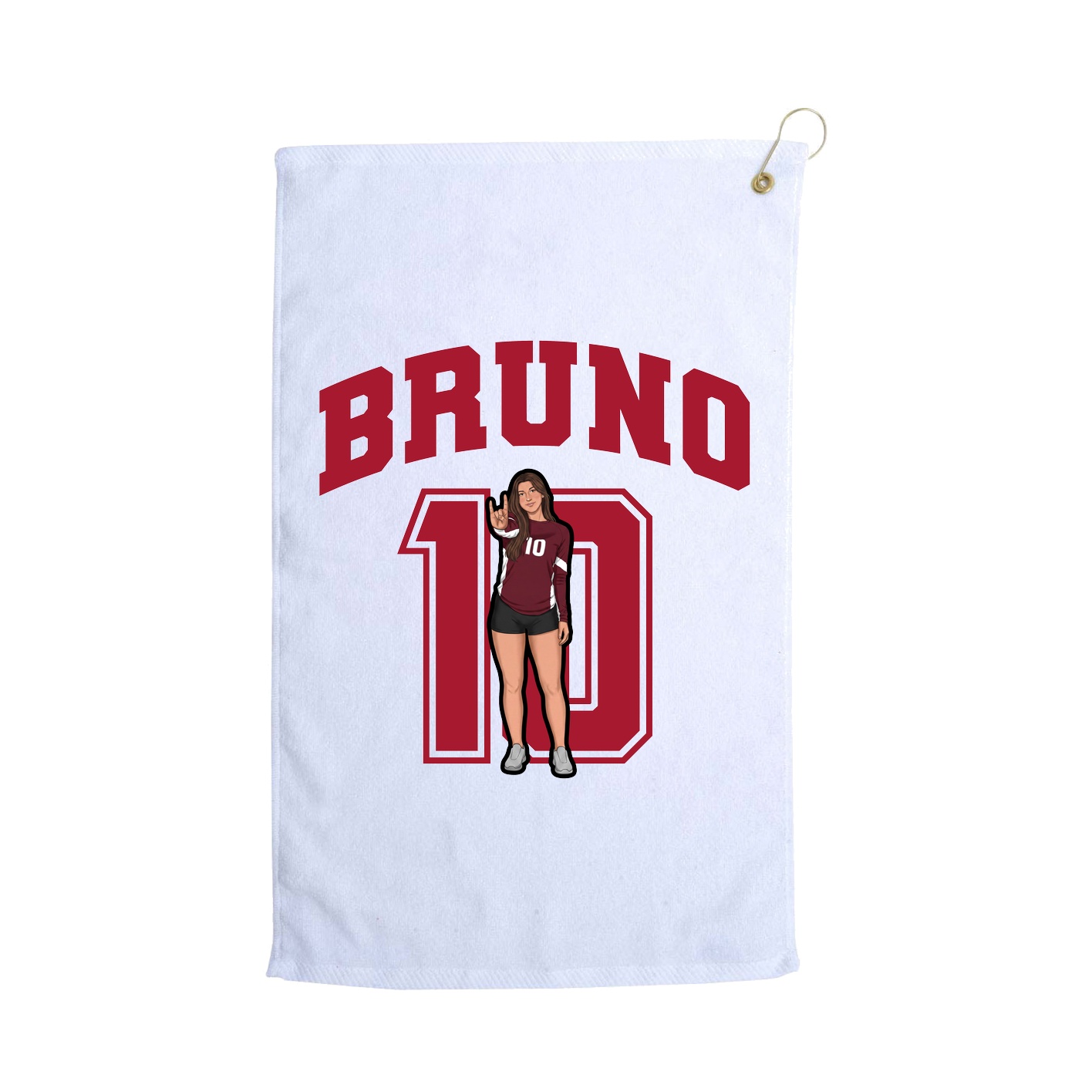 Golf Towel — Number in White