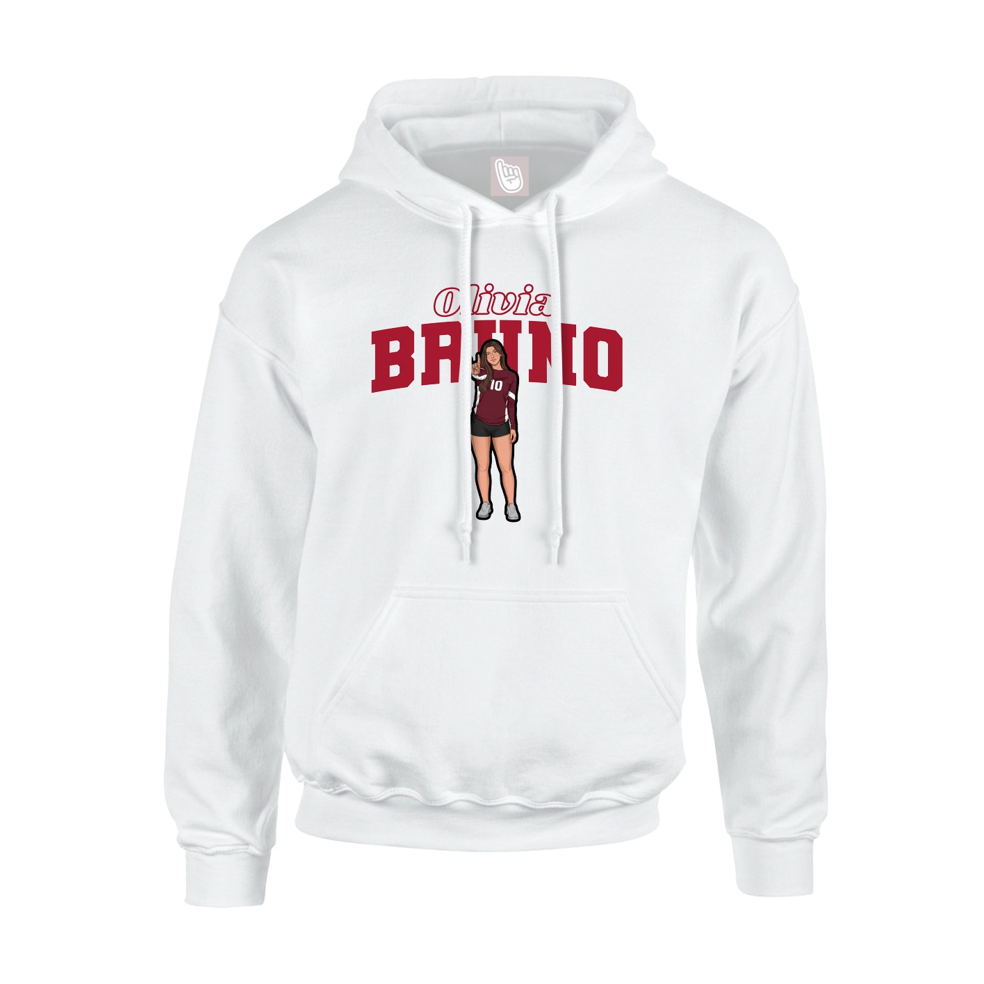 Hoodie — Name Arch in White