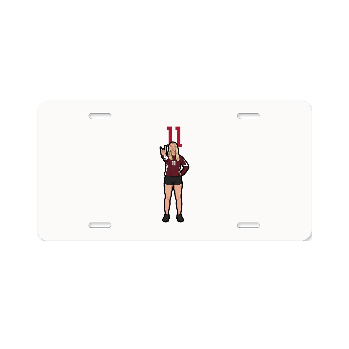 License Plate — Number Top in Classic