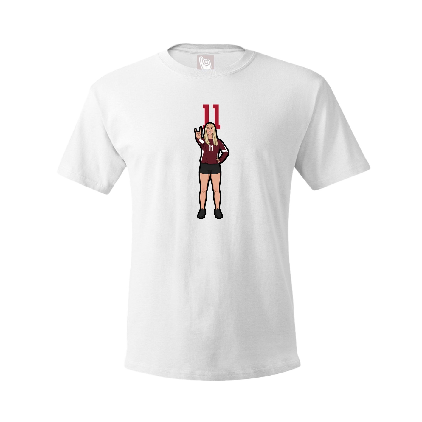 Tee — Number Top in White
