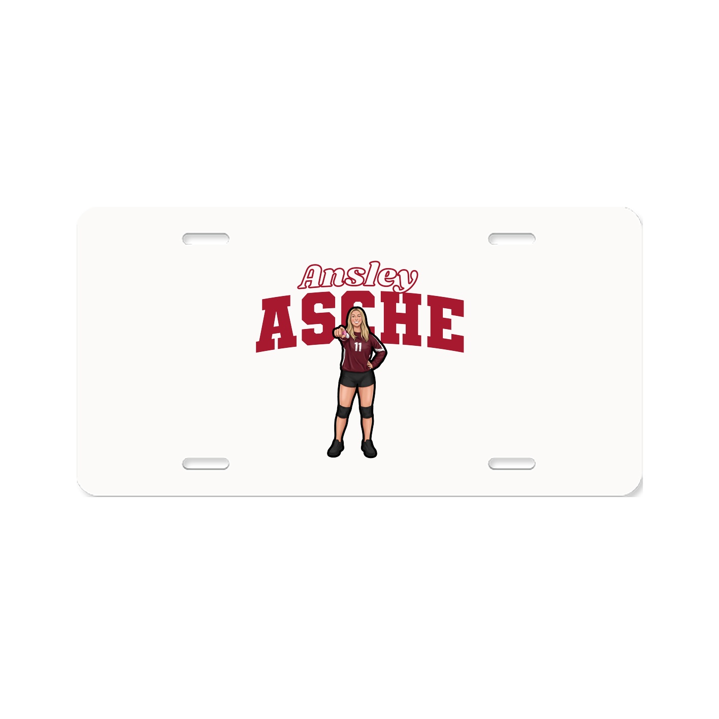 License Plate — Name Arch in Classic