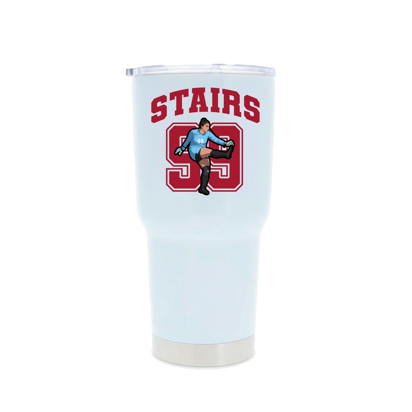 30oz Stainless Steel Tumbler — Number in White