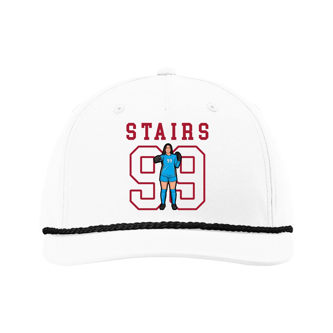 Five-Panel Classic Rope Cap — Shirsey in White