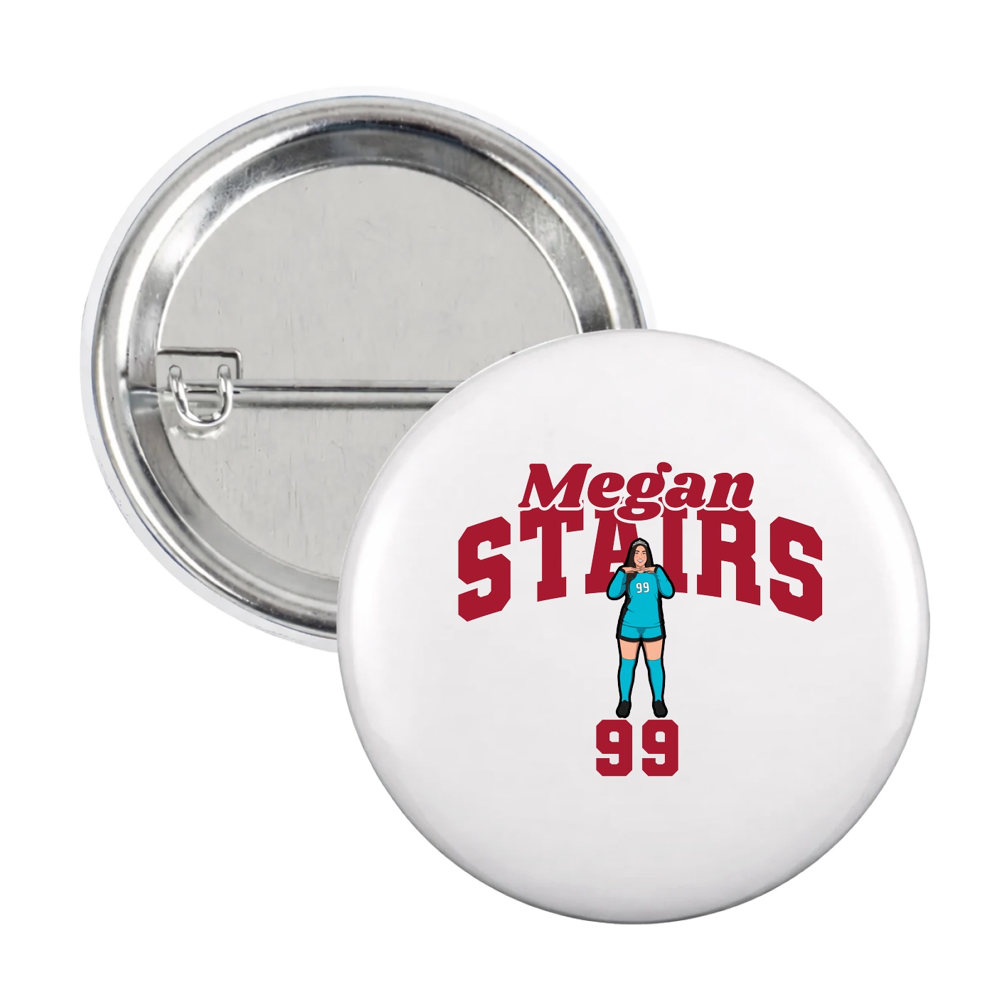 Game Day Button — Signature Arch in White