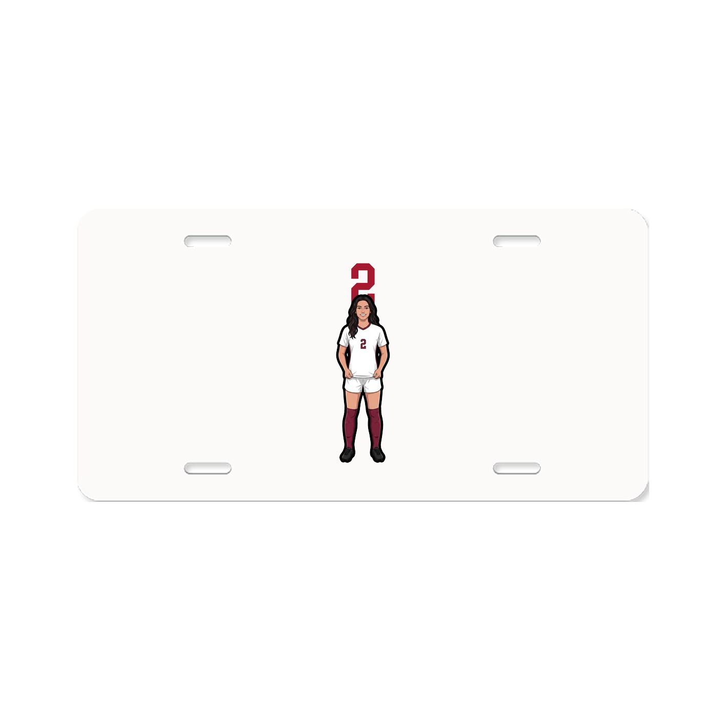 License Plate — Number Top in Classic