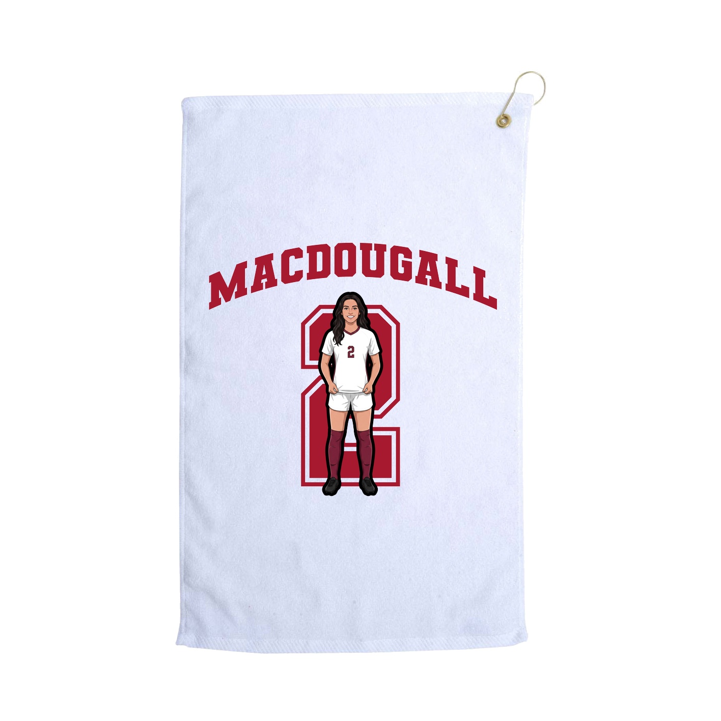 Golf Towel — Number in White