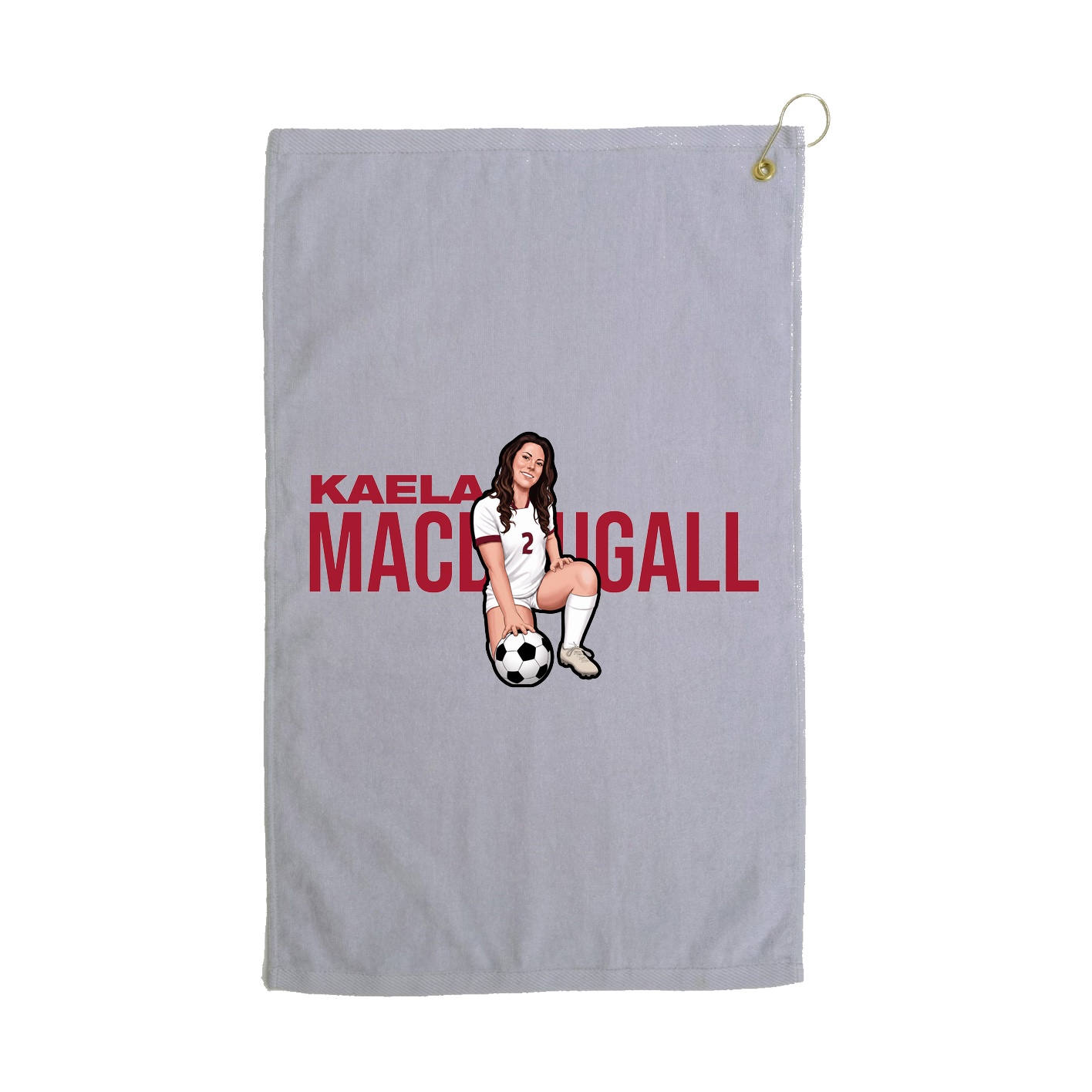 Golf Towel — Player Name in Grey