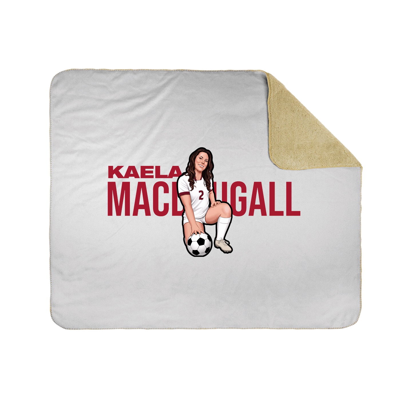 Throw Blanket — Player Name in White