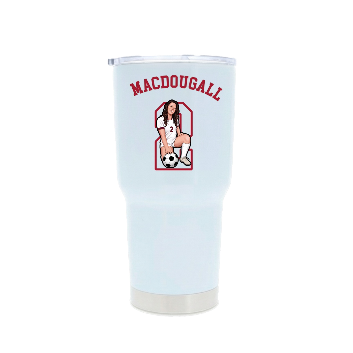 30oz Stainless Steel Tumbler — Shirsey Arch in White