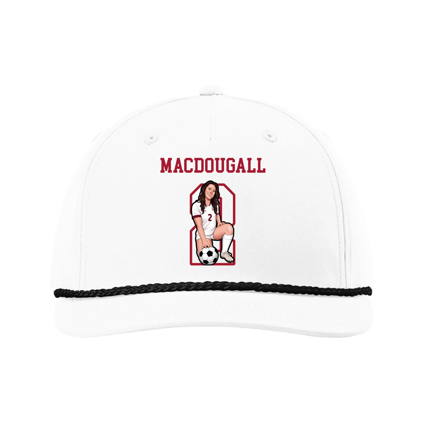 Five-Panel Classic Rope Cap — Shirsey in White