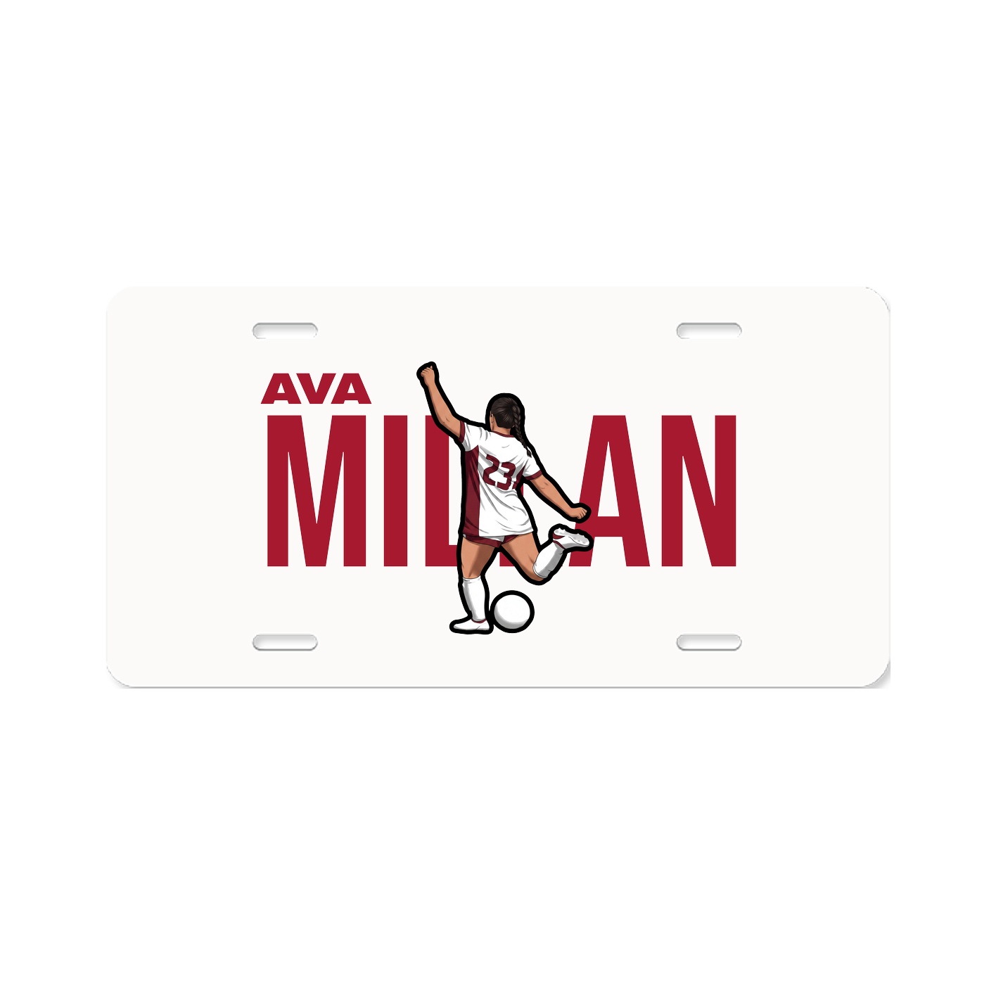 License Plate — Player Name in Classic