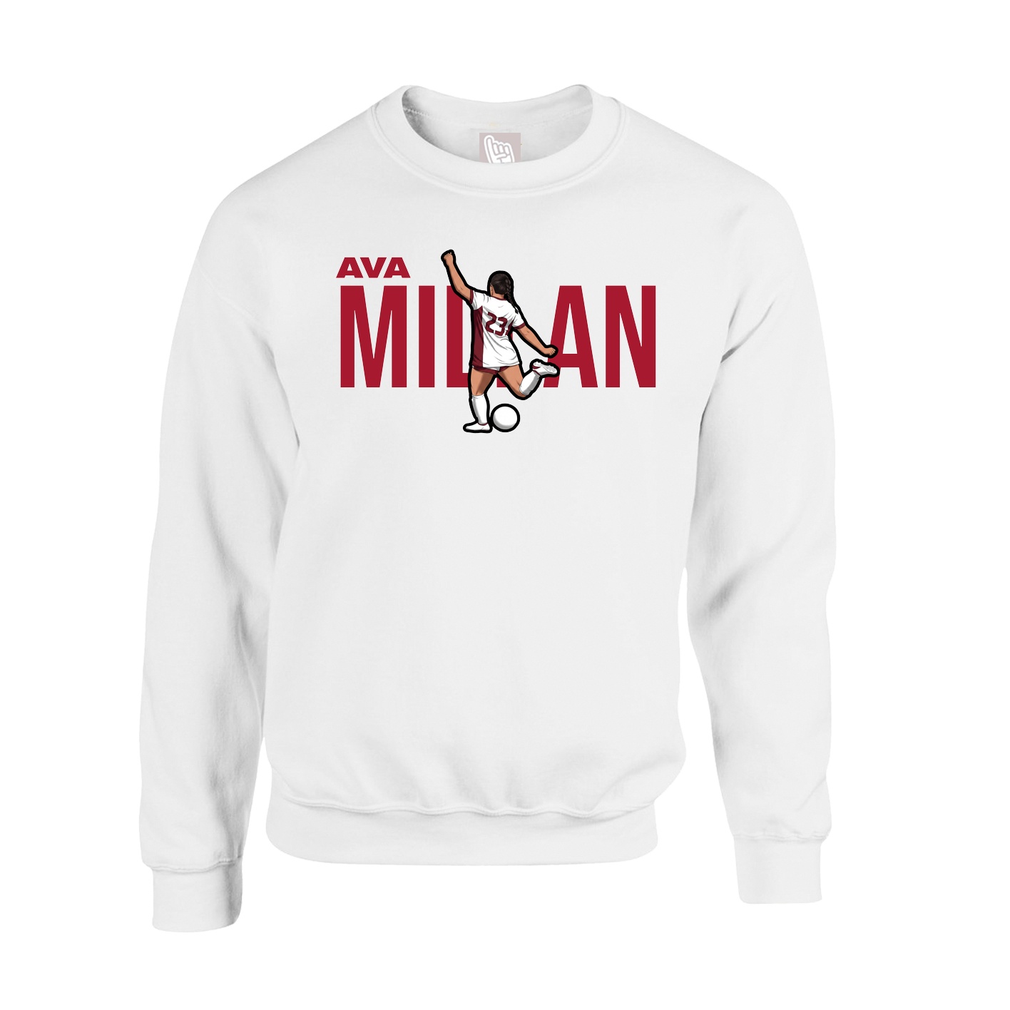 Fleece Crew — Player Name in White