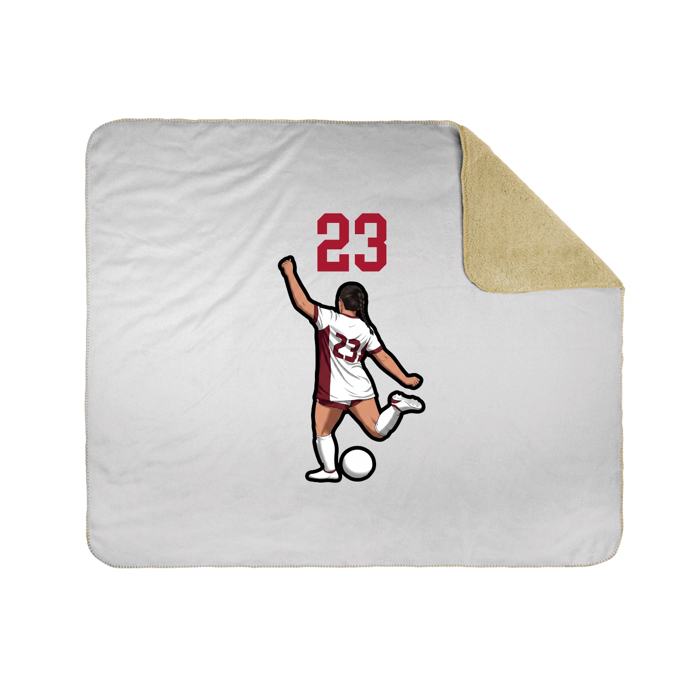 Throw Blanket — Number Top in White