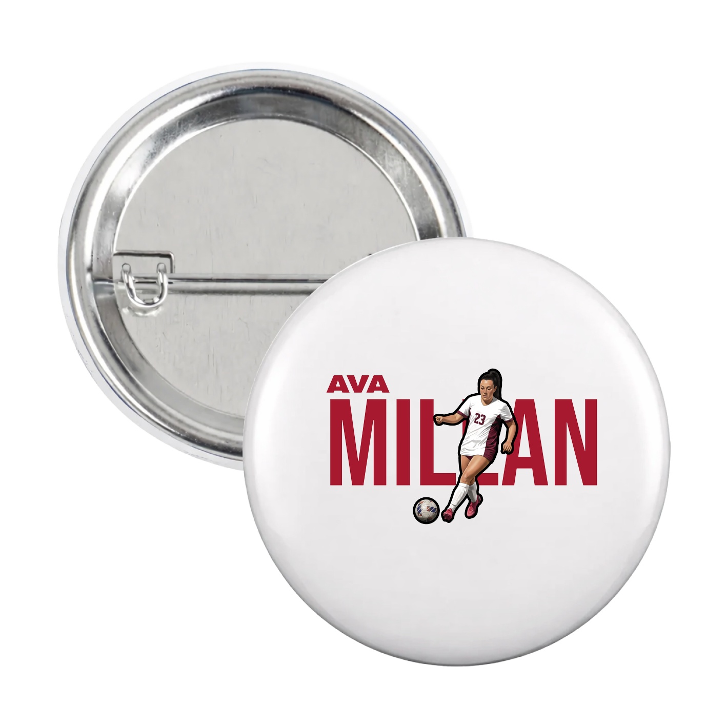 Game Day Button — Player Name in White