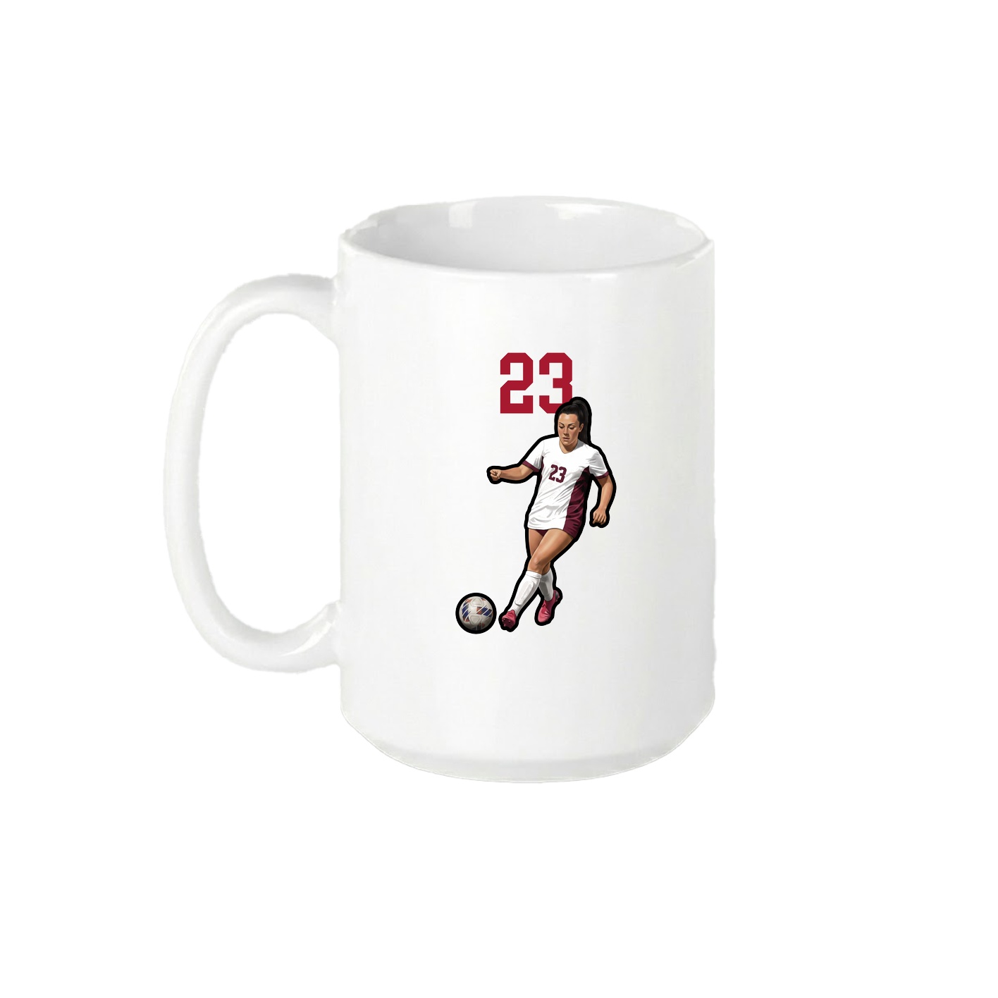 15oz Coffee Mug — Number Top in White