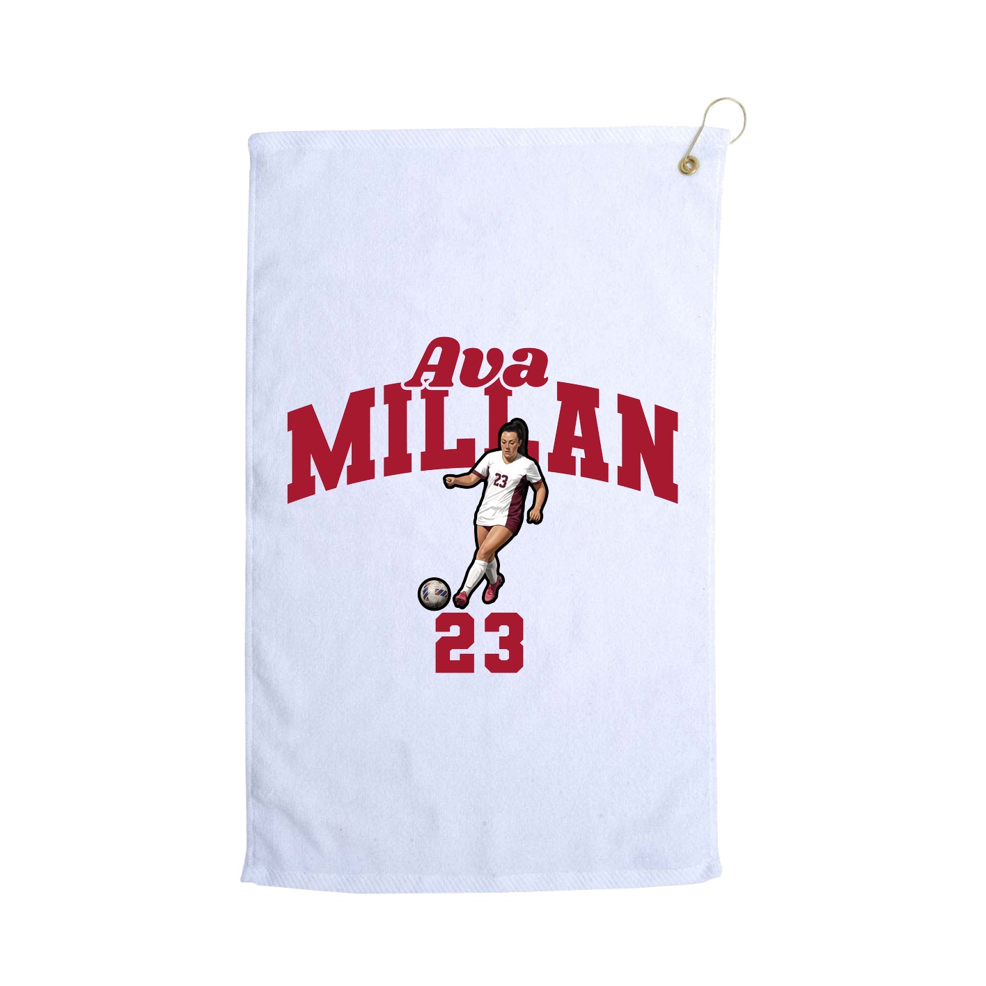 Golf Towel — Signature Arch in White