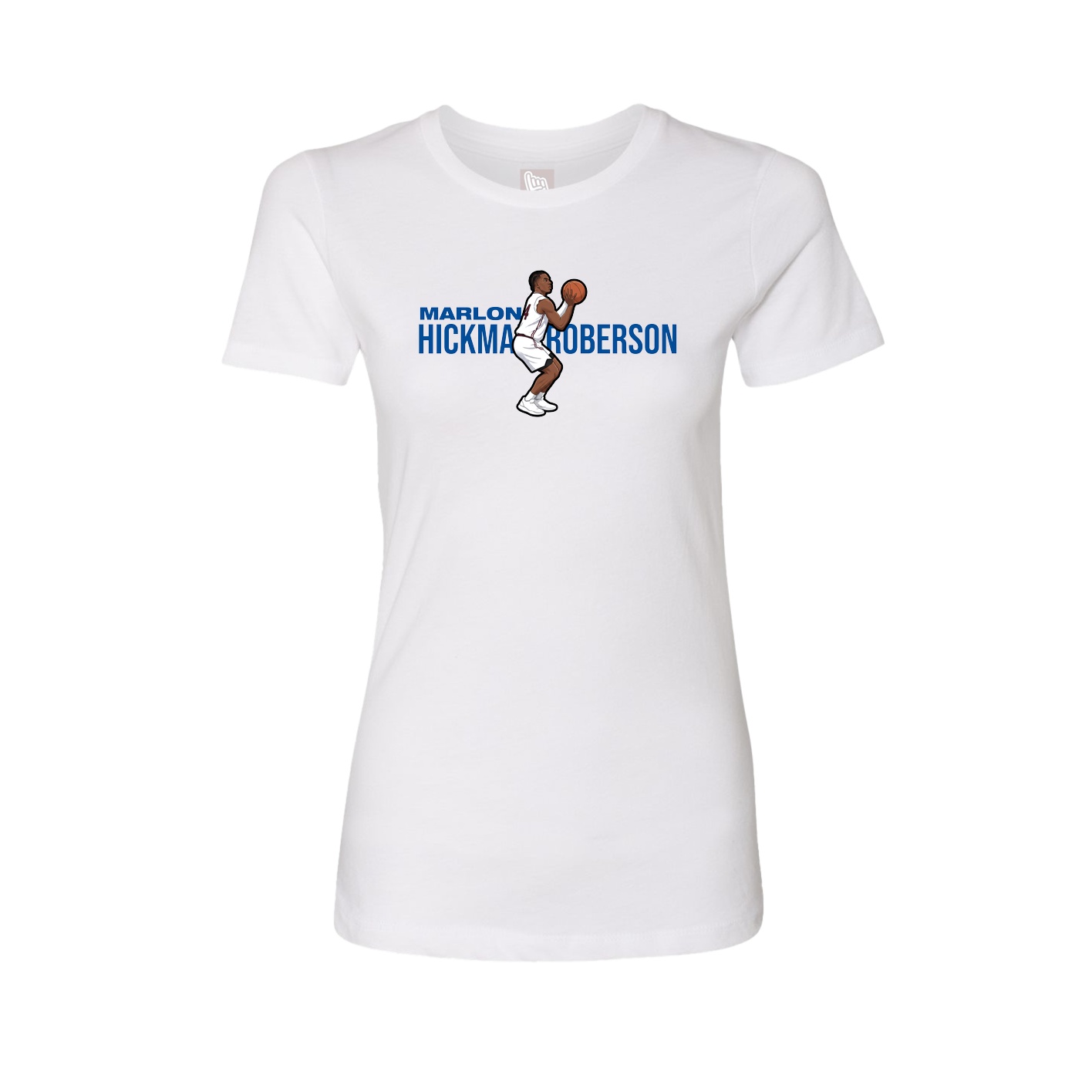 Fitted Women's Tee — Player Name in White
