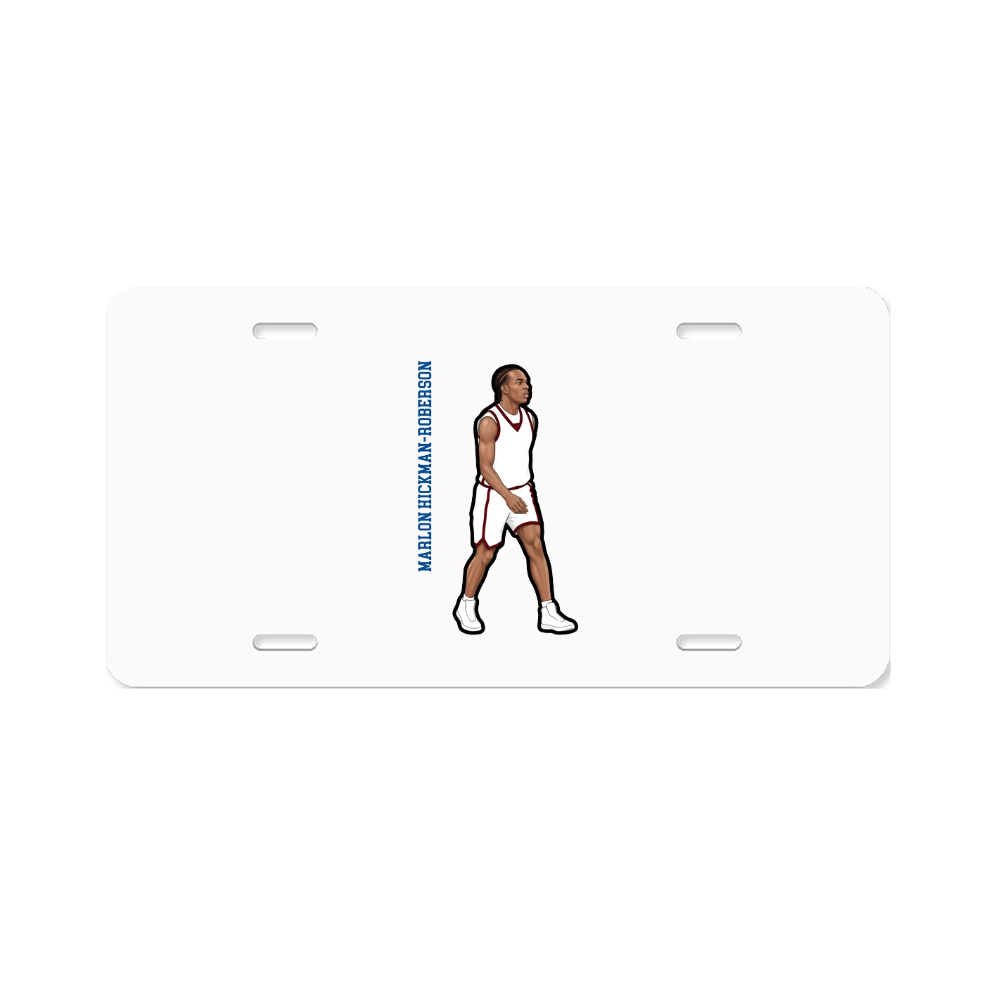License Plate — Name Vertical in Classic