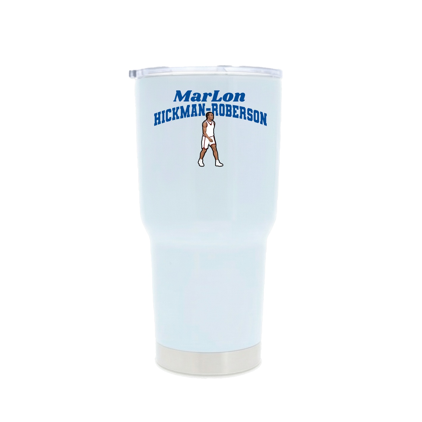 30oz Stainless Steel Tumbler — Signature Arch in White