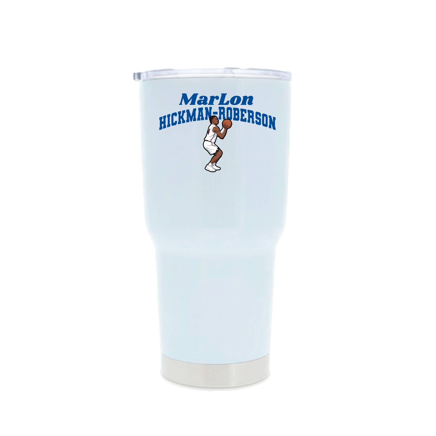 30oz Stainless Steel Tumbler — Signature Arch in White