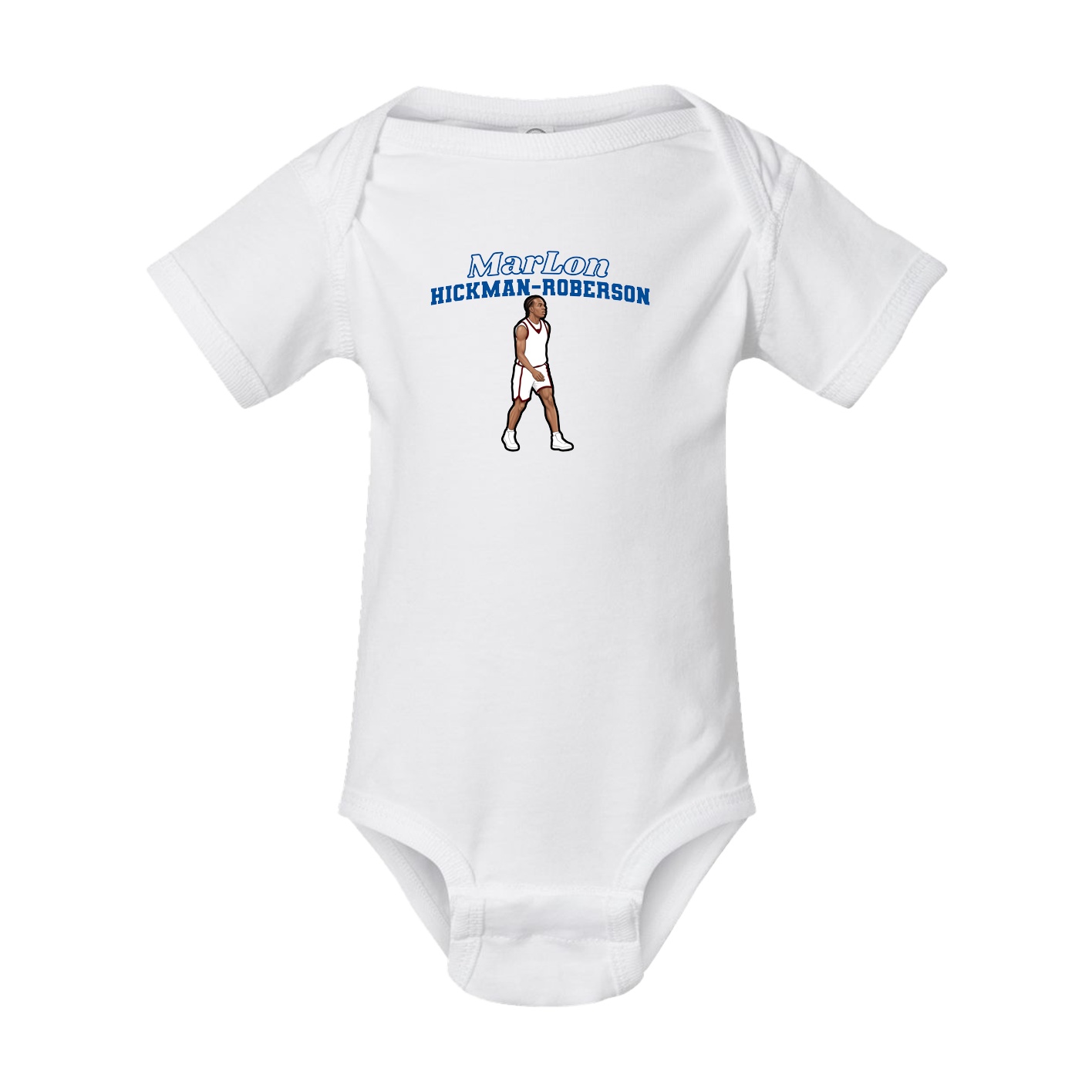 Baby Onesie — Name Arch in White