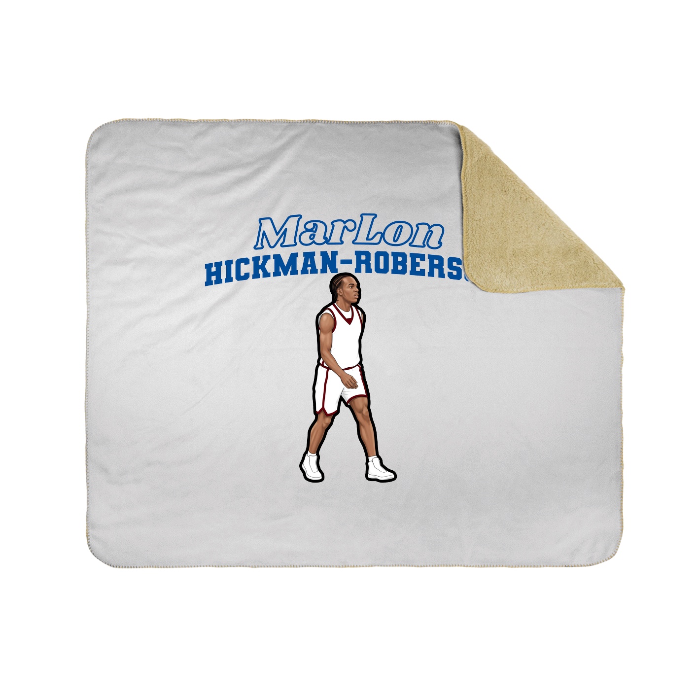 Throw Blanket — Name Arch in White