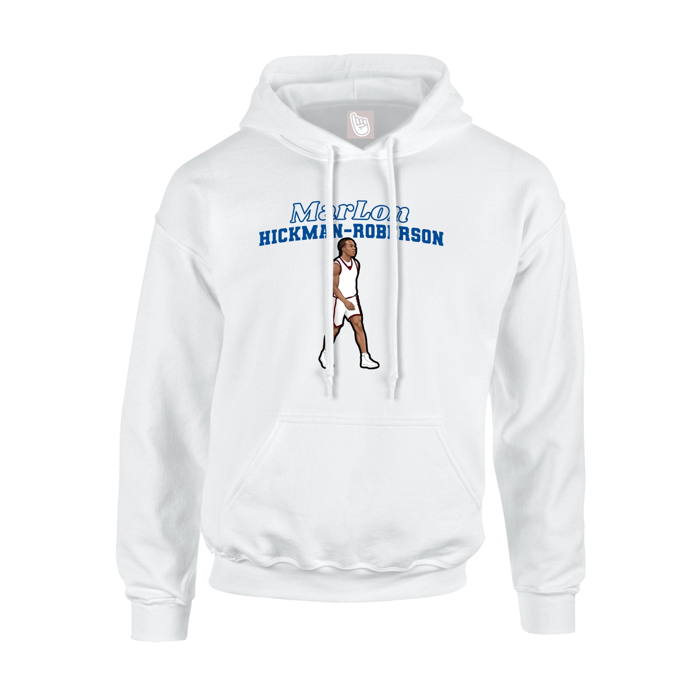 Hoodie — Name Arch in White