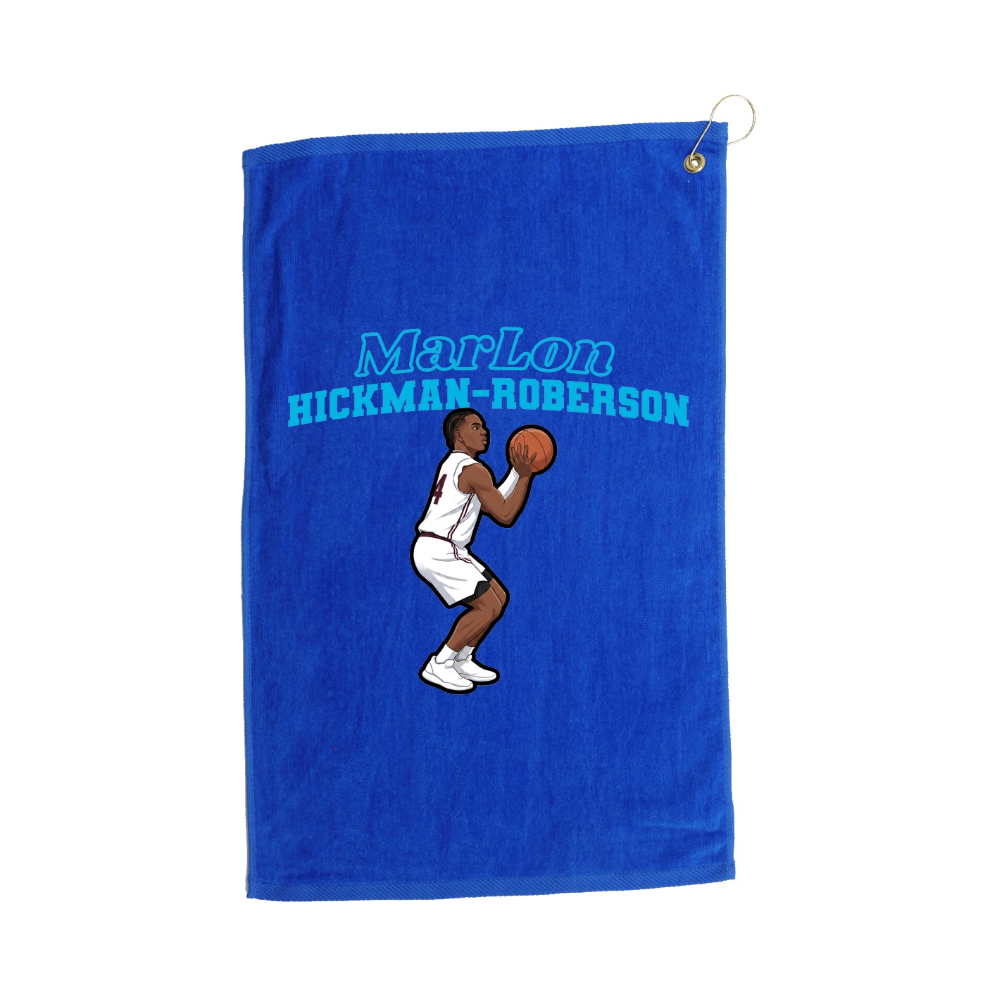 Golf Towel — Name Arch in Royal