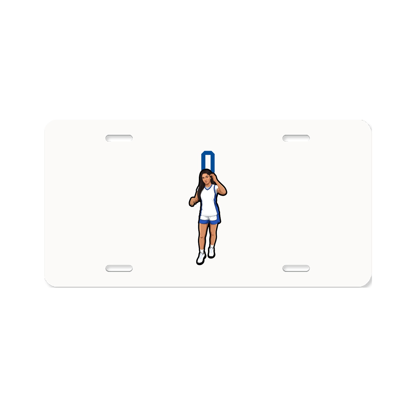 License Plate — Number Top in Classic