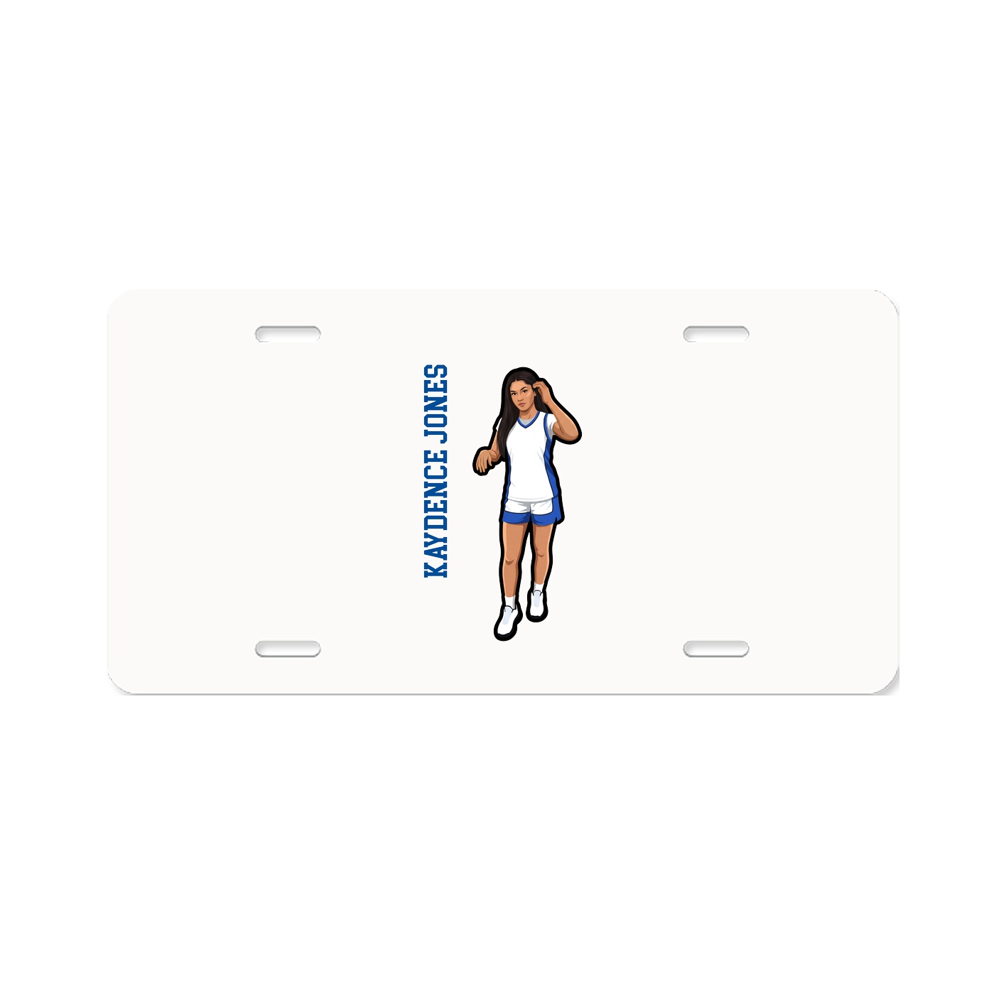 License Plate — Name Vertical in Classic