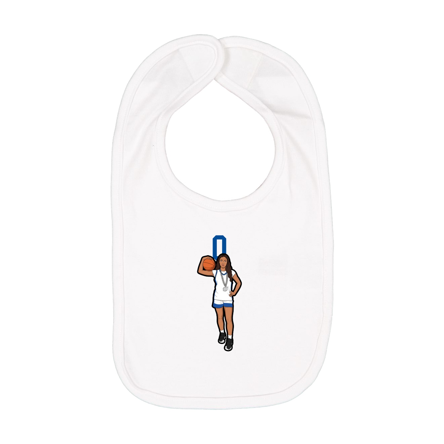 Infant Bib — Number Top in White