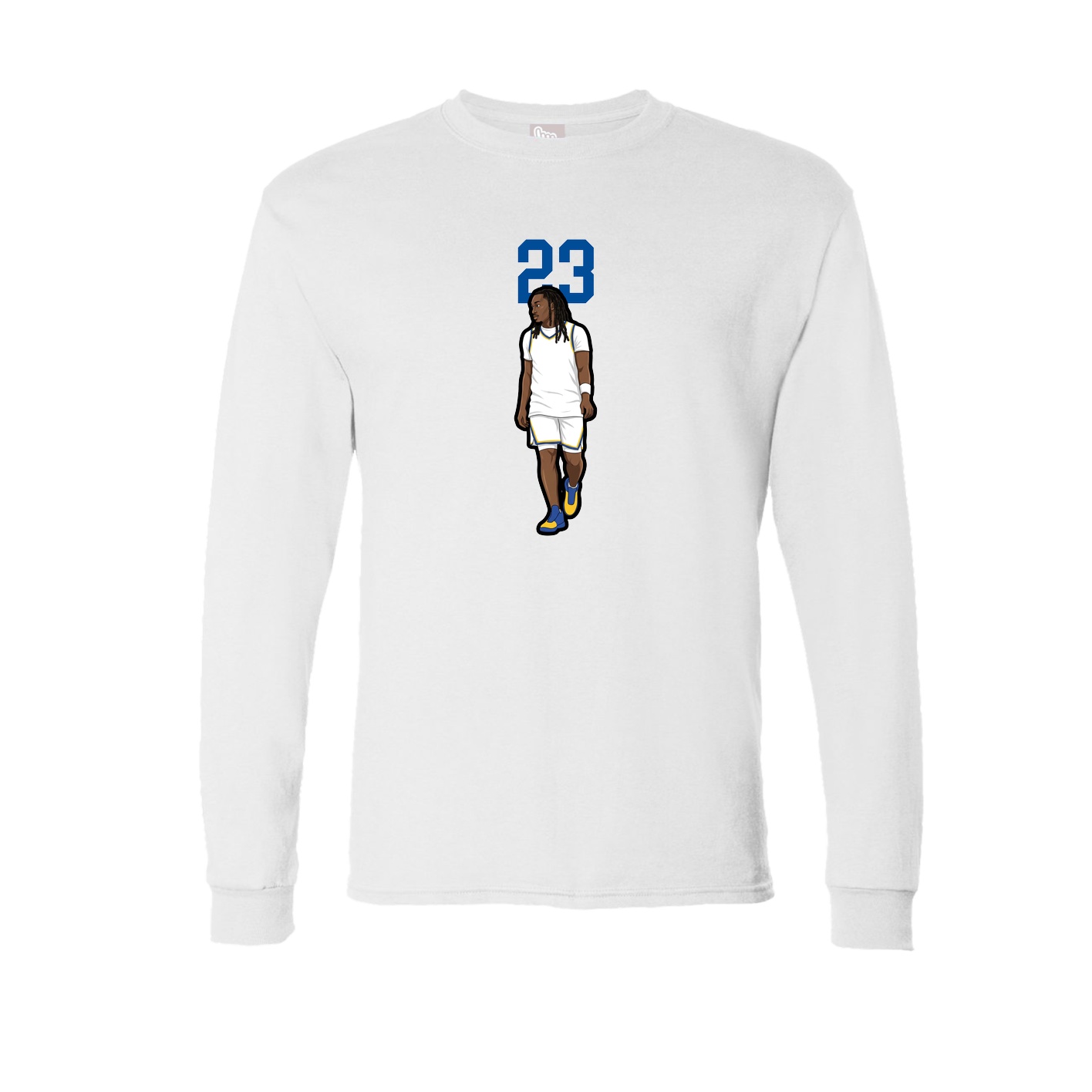 Long Sleeve Tee — Number Top in White