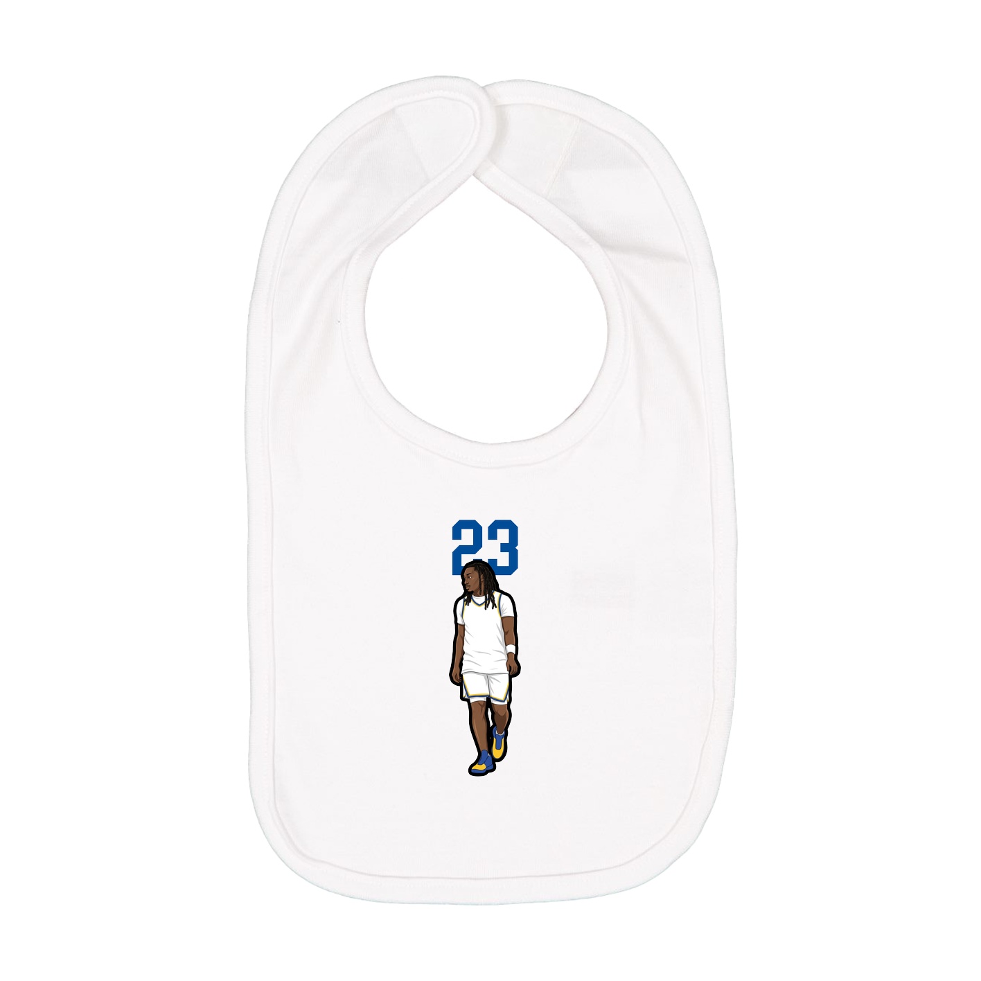 Infant Bib — Number Top in White