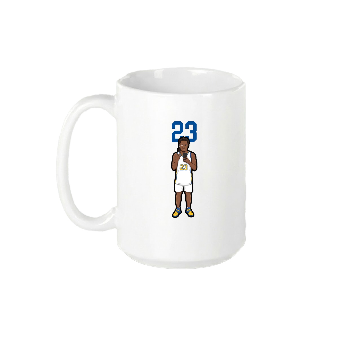 15oz Coffee Mug — Number Top in White