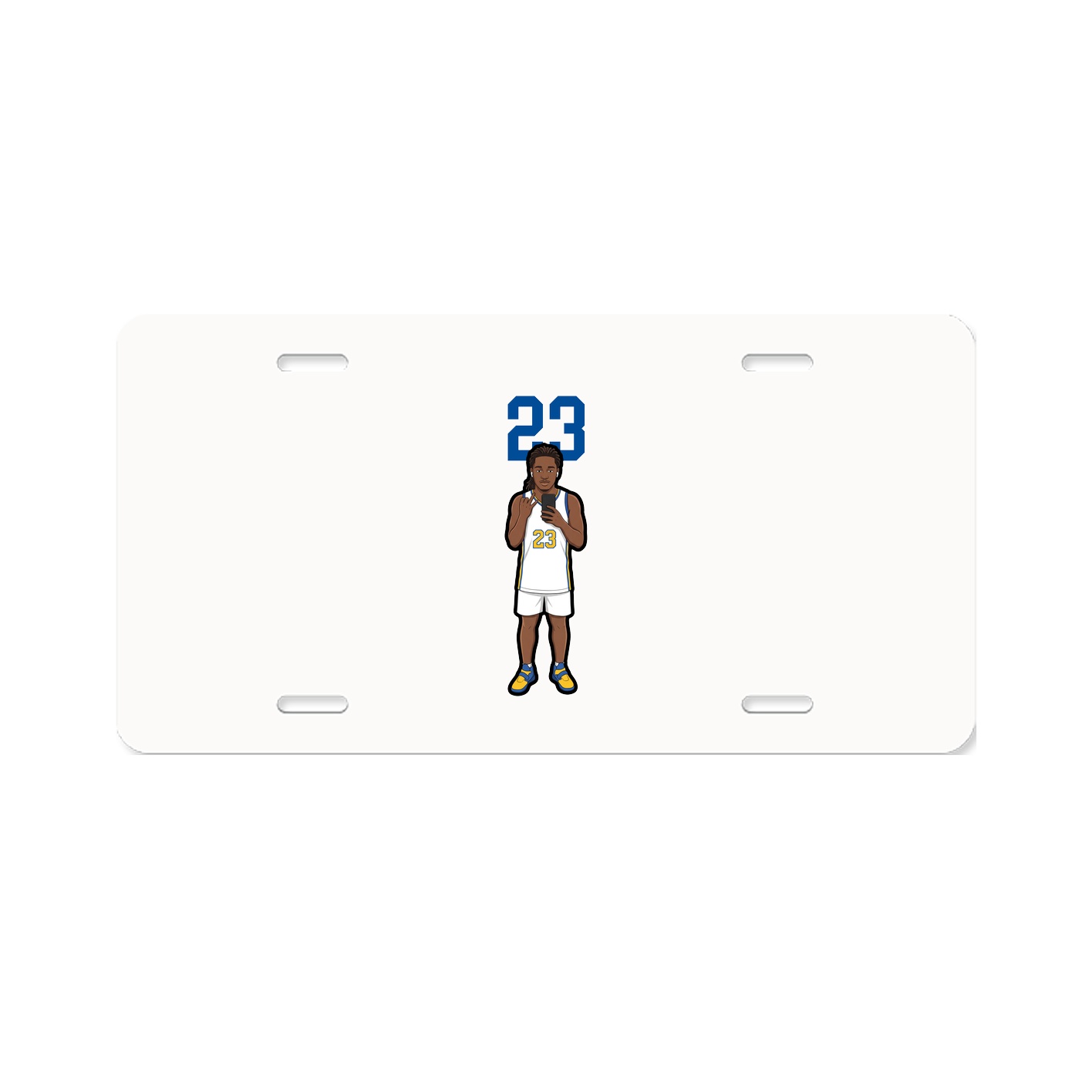 License Plate — Number Top in Classic